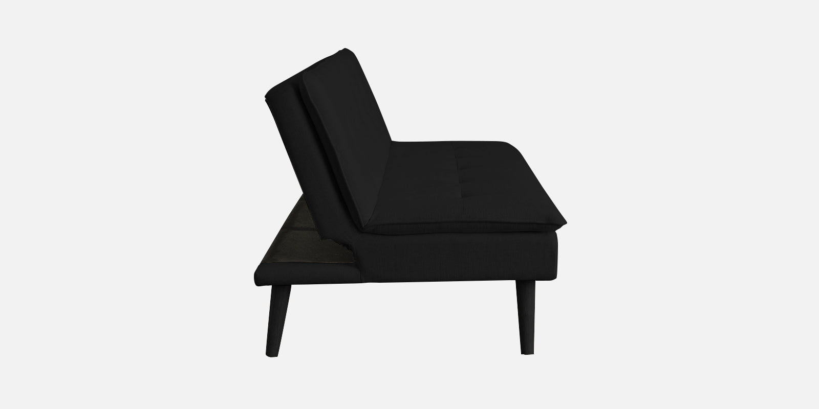 Toner Fabric 3 Seater Convertible Sofa Cum Bed In Zed Black Colour - Febonic Living