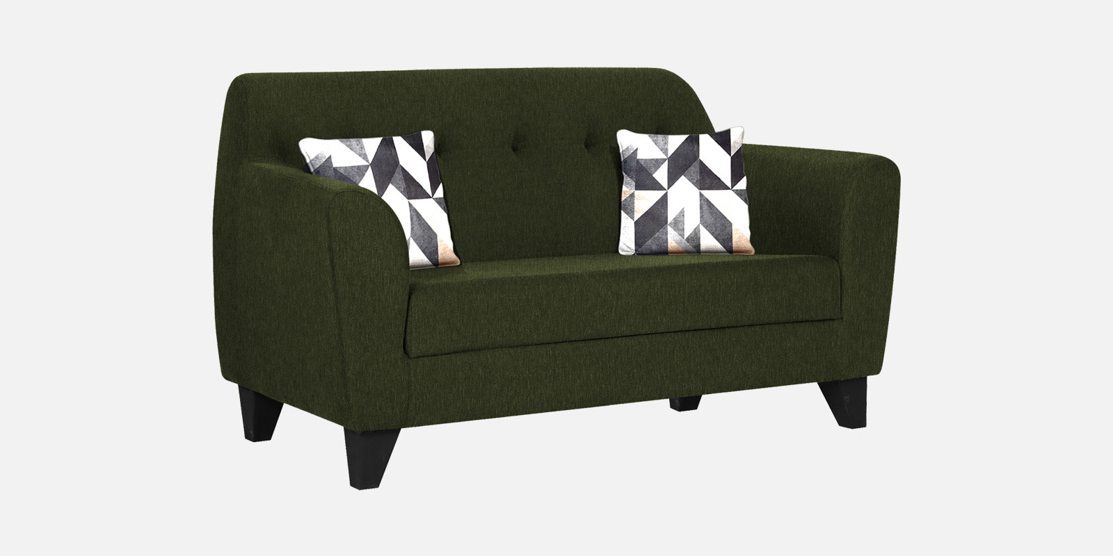 Melaan Fabric 2 Seater Sofa In Olive Green Colour - Febonic Living