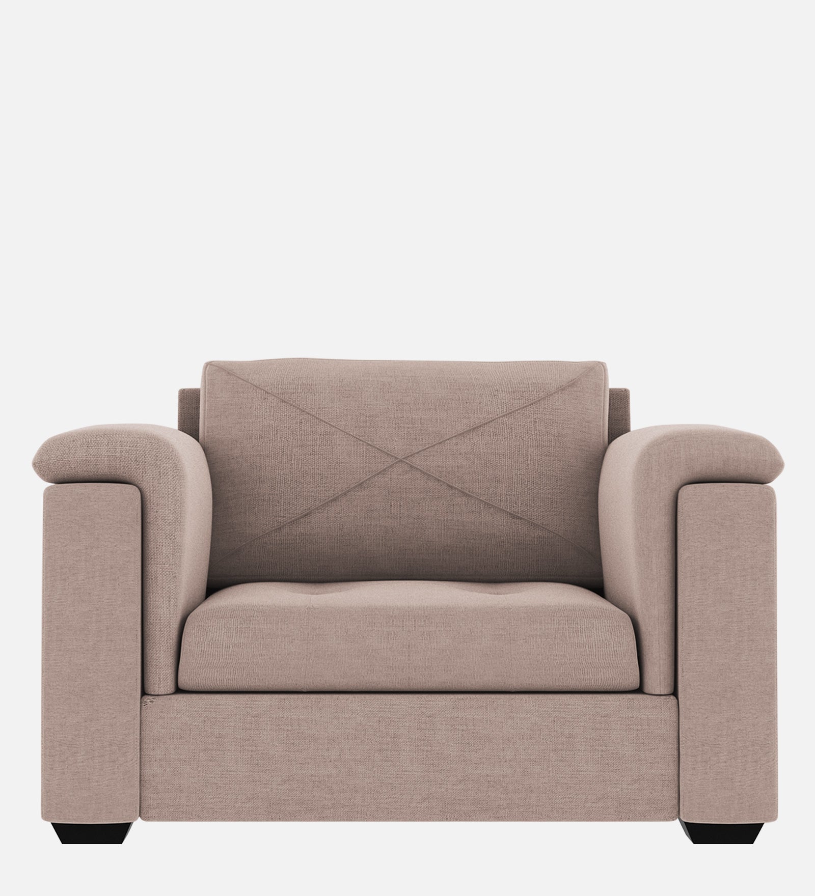 Andres Fabric 1 Seater Sofa In Mush Beige Colour - Febonic Living