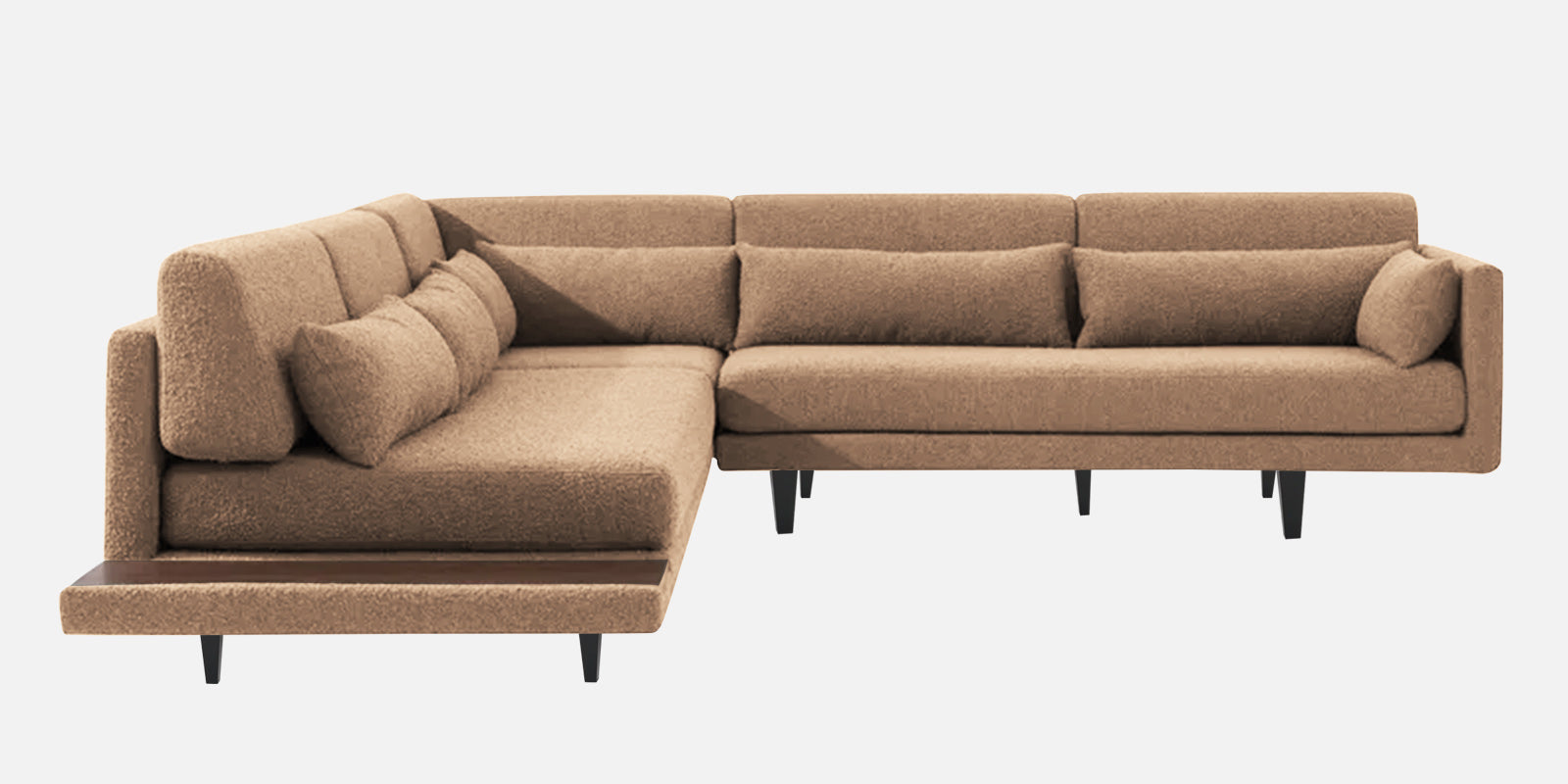Malta Fabric 6 Seater RHS Corner Sofa In Cookie beige Colour - Febonic Living