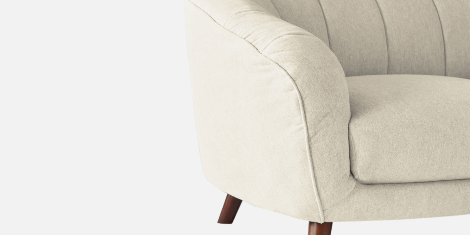 Benjamin Fabric 3 Seater Sofa In Ivory Cream Colour - Febonic Living