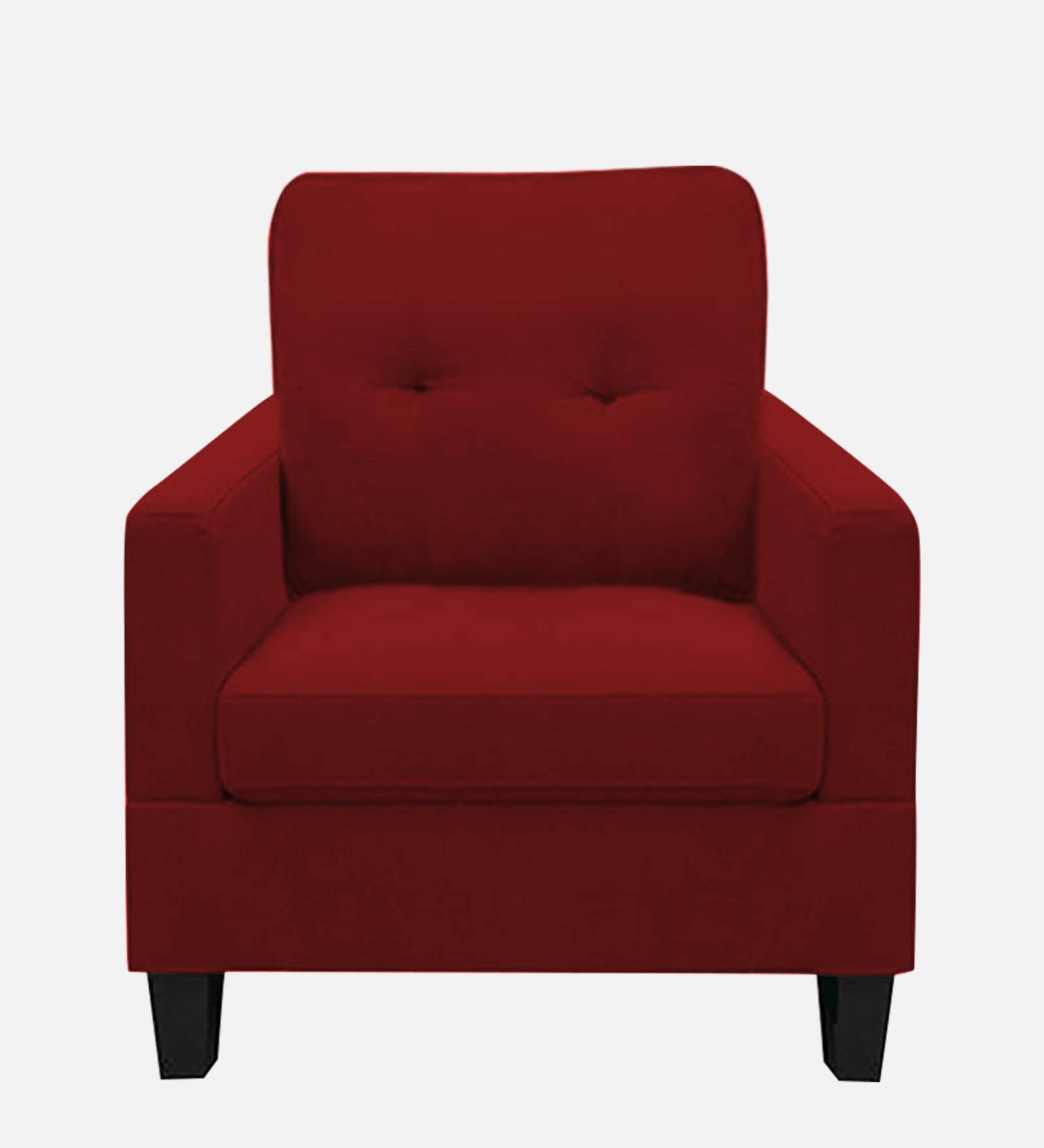 Thomas Fabric 1 Seater Sofa In Blood Maroon Colour - Febonic Living