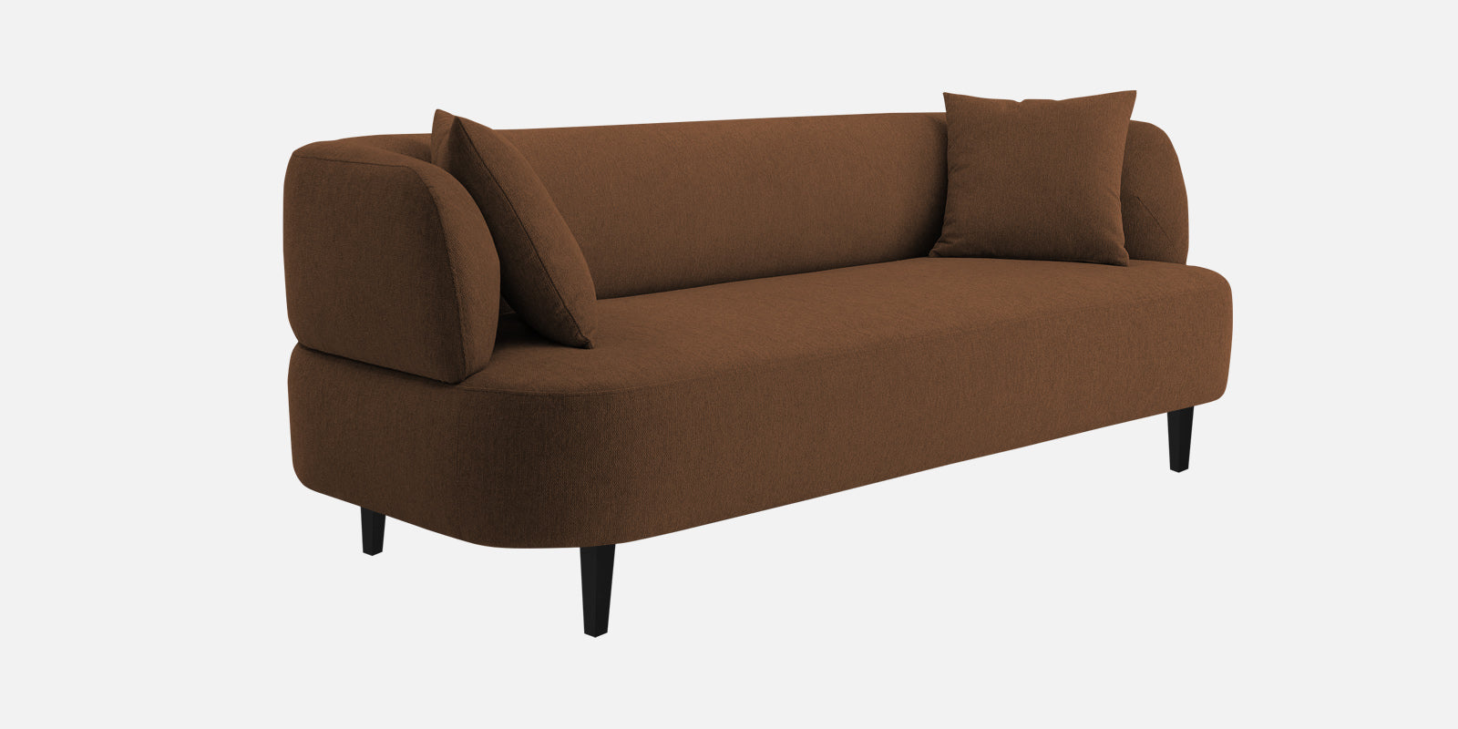 Carson Fabric 3 Seater Sofa In Chestnut Brown Colour - Febonic Living