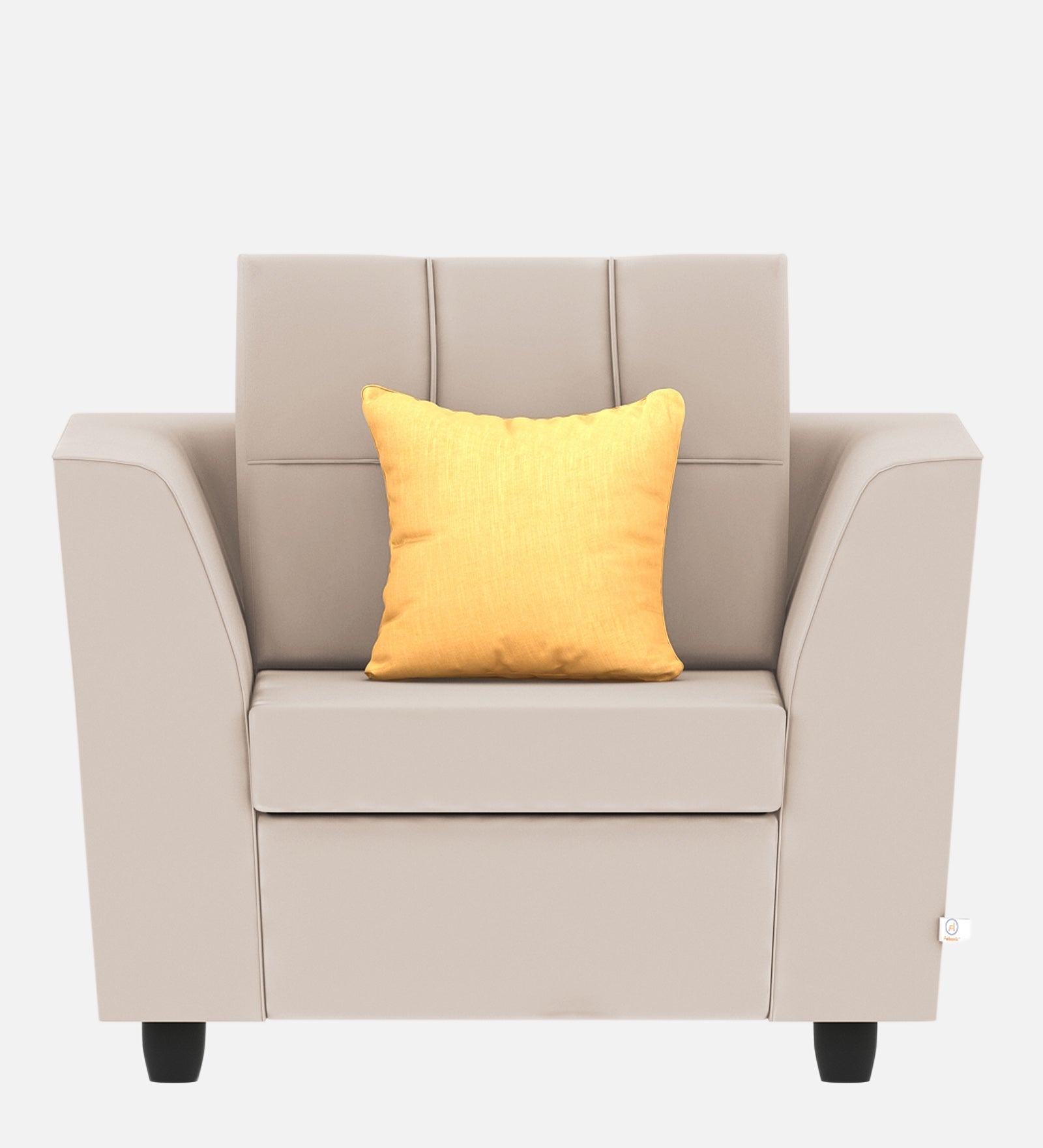 Nestin Velvet 1 Seater Sofa In Camel Beige Colour - Febonic Living
