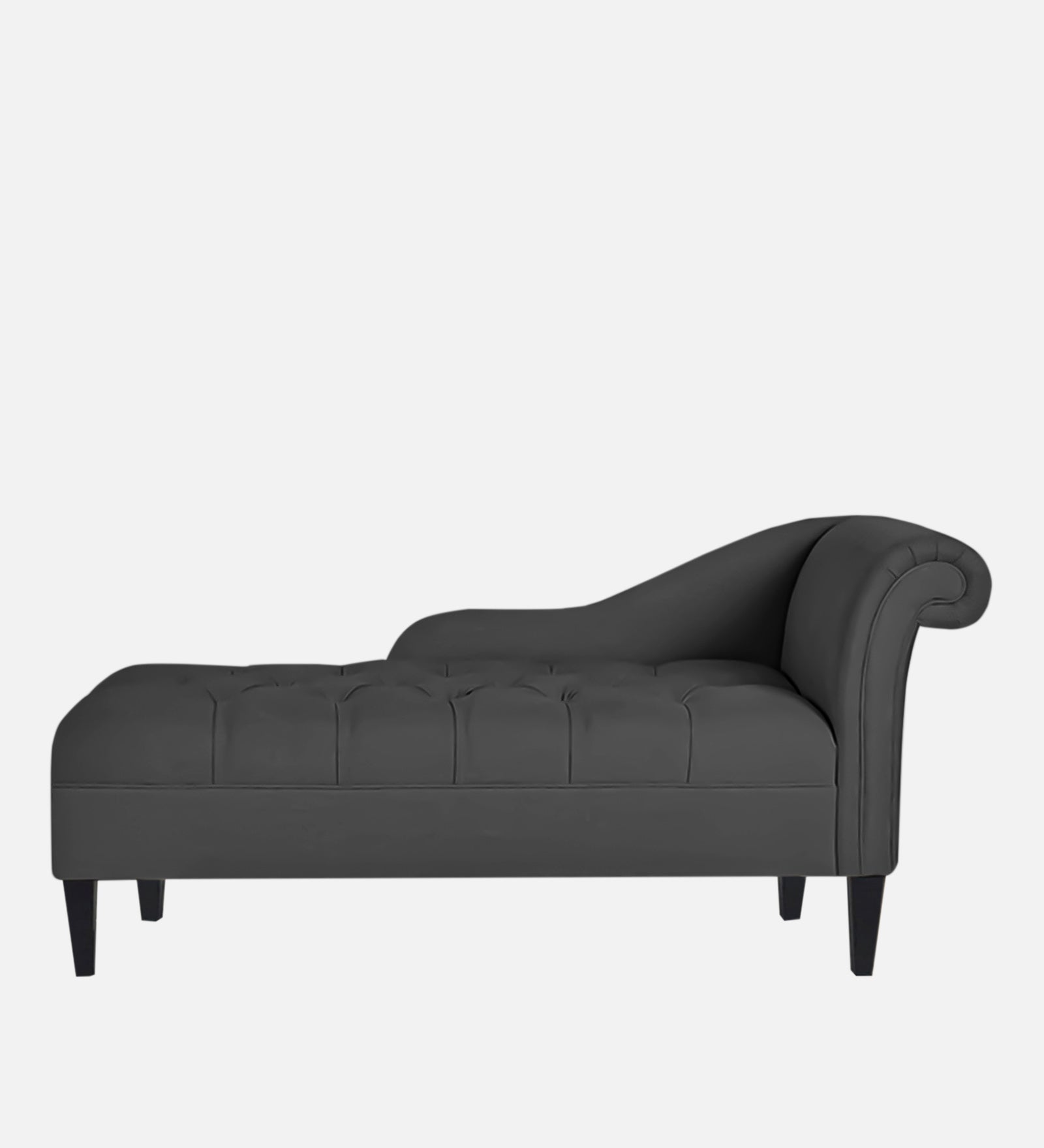 Adria Fabric LHS Chaise Lounger In Charcoal Grey Colour - Febonic Living