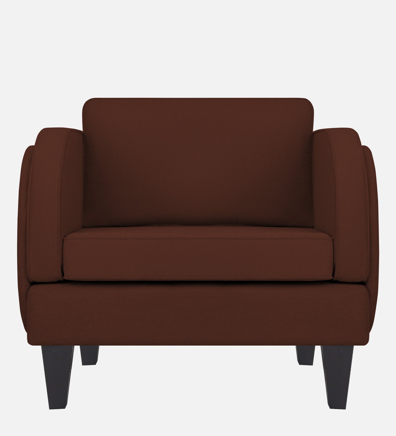 Siddy Fabric 1 Seater Sofa in Coffee Brown Colour