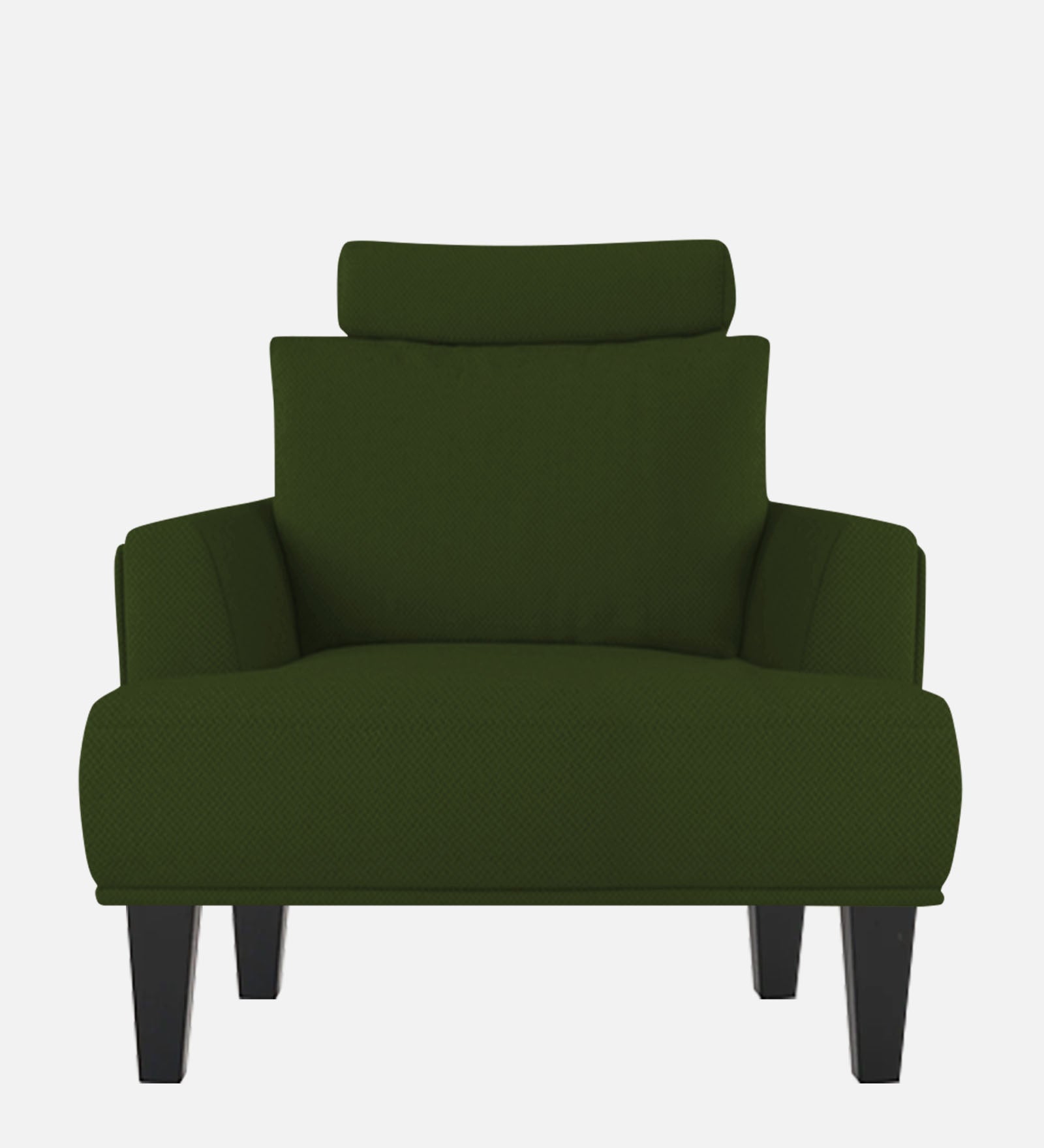 Como Fabric 1 Seater Sofa In Olive Green Colour - Febonic Living
