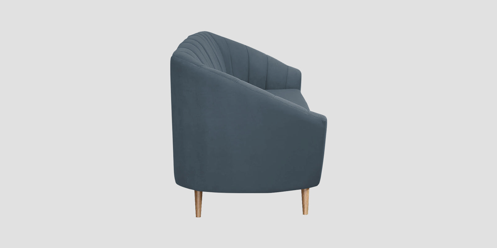 Kaylee Velvet 3 Seater Sofa In Oxford Blue Colour - Febonic Living