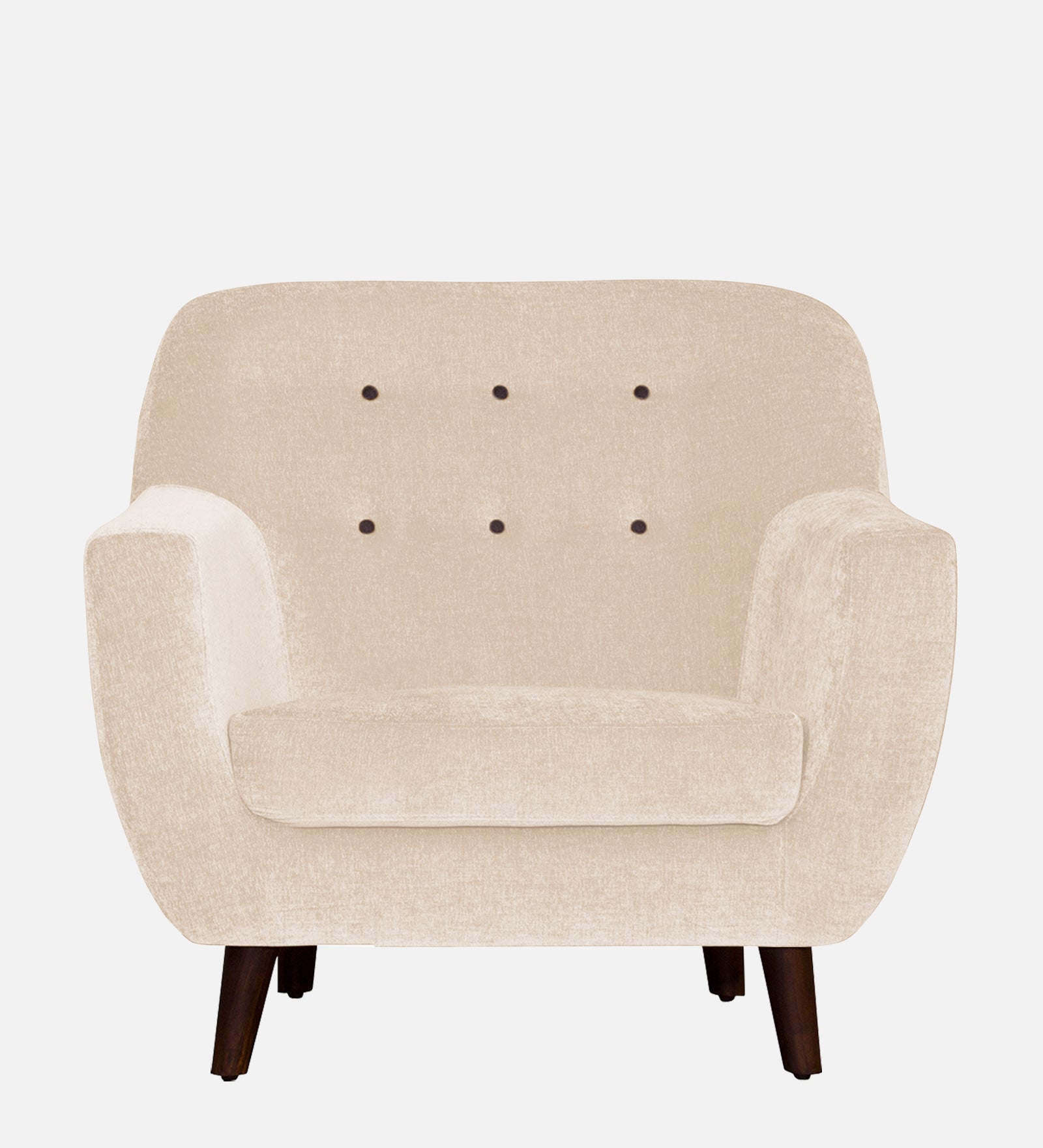 German Fabric 1 Seater Sofa In Woom Beige Colour - Febonic Living