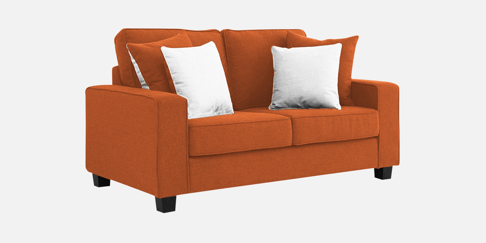 Ladybug Fabric 2 Seater Sofa In Vivid Orange Colour - Febonic Living