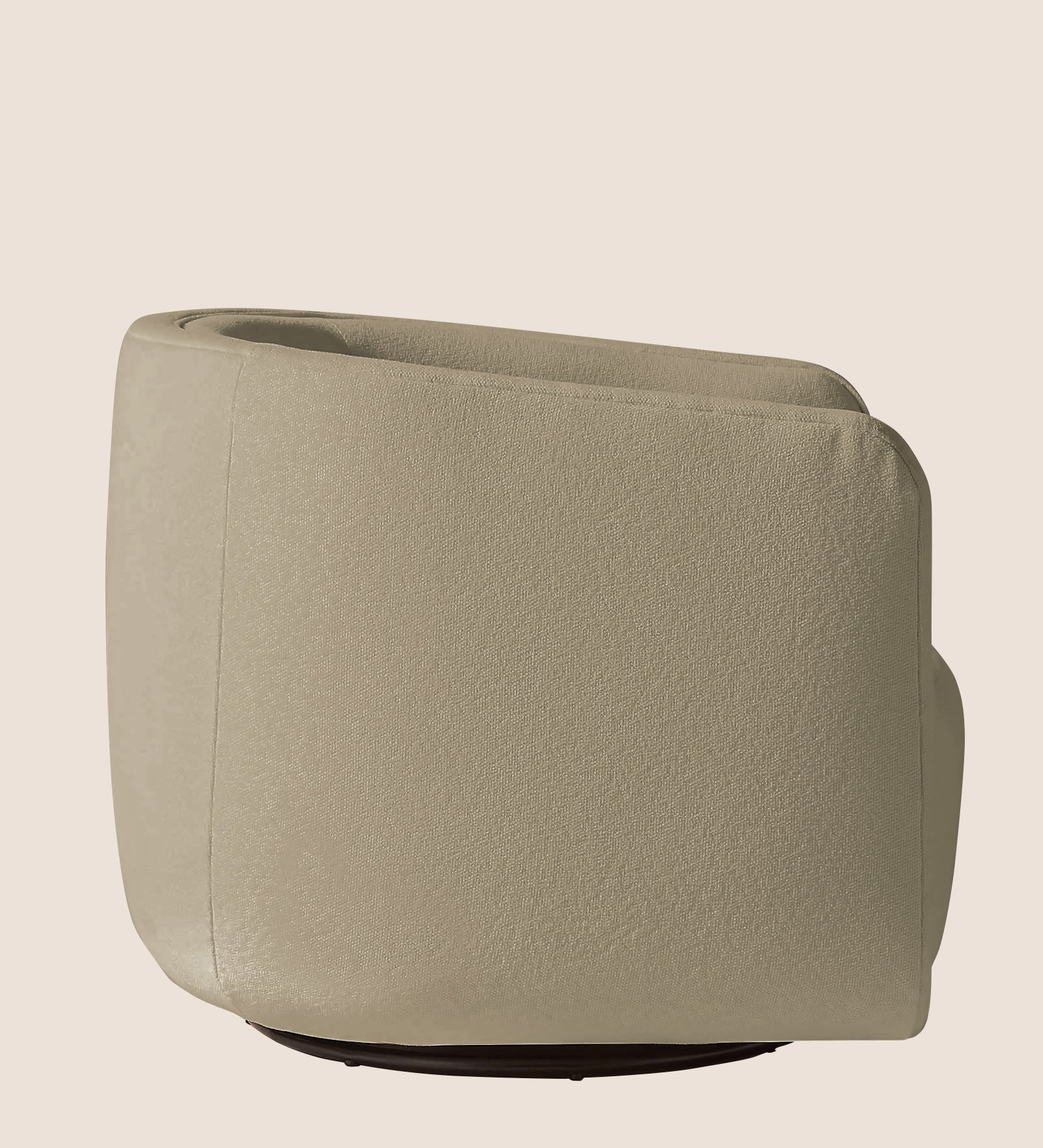 Ria Fabric Swivel Chair in Honey Beige Colour