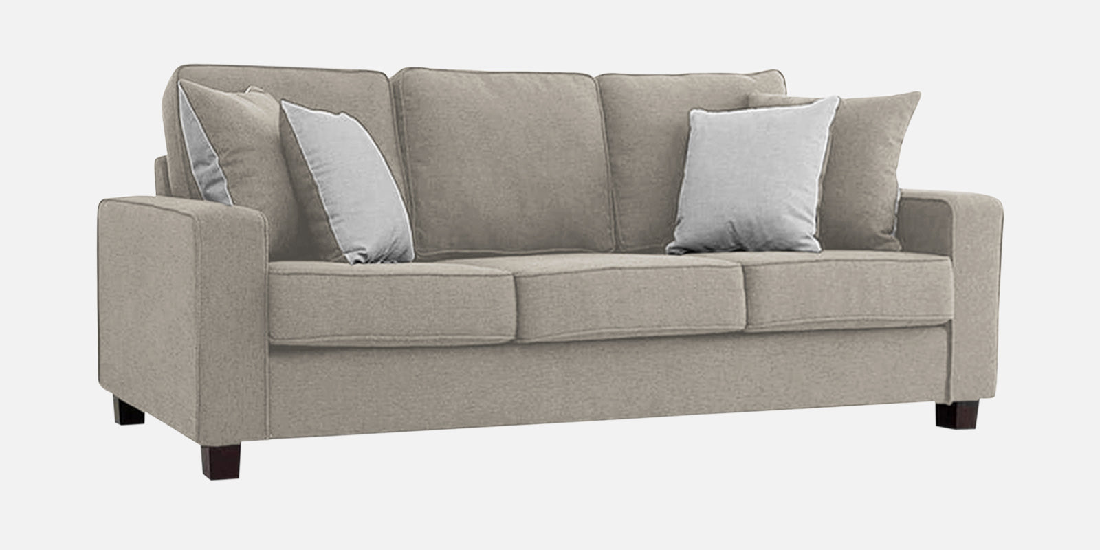 Ladybug Fabric 3 Seater Sofa In Ash Grey Colour - Febonic Living