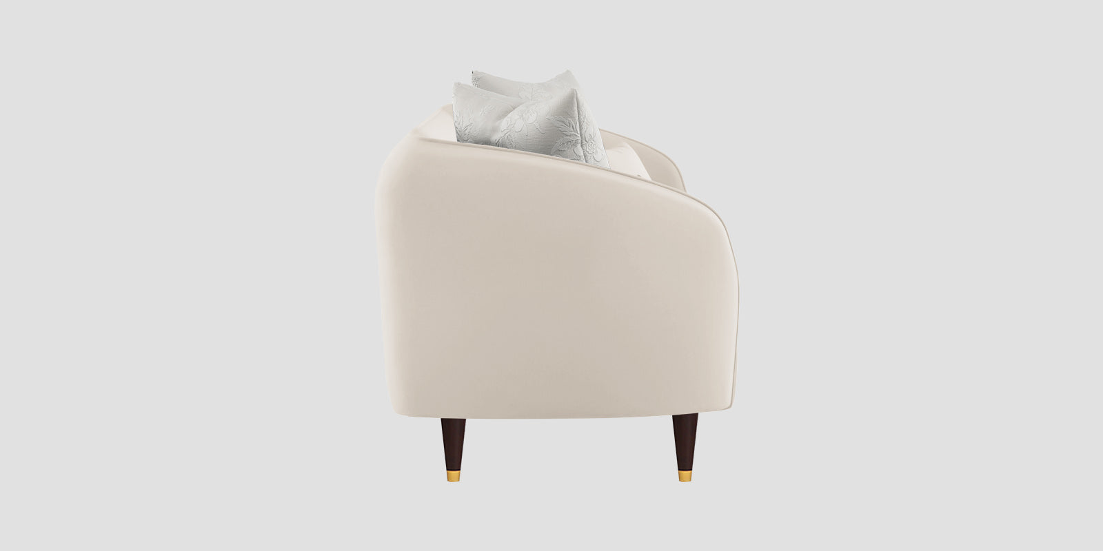 Hairo Velvet 3 Seater Sofa In Camel Beige Colour - Febonic Living