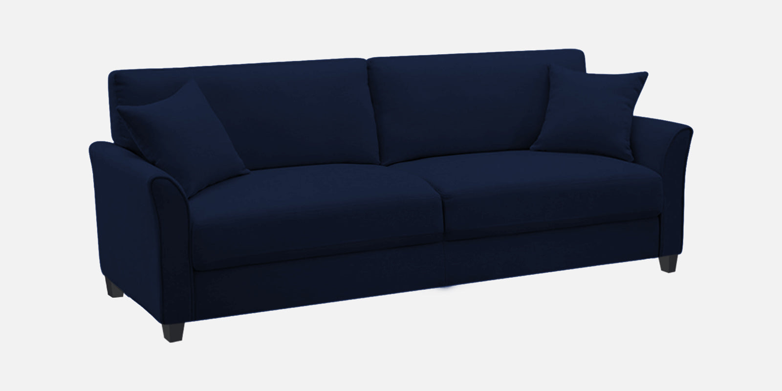 Daroo Velvet 3 Seater Sofa In Indigo Blue Colour - Febonic Living