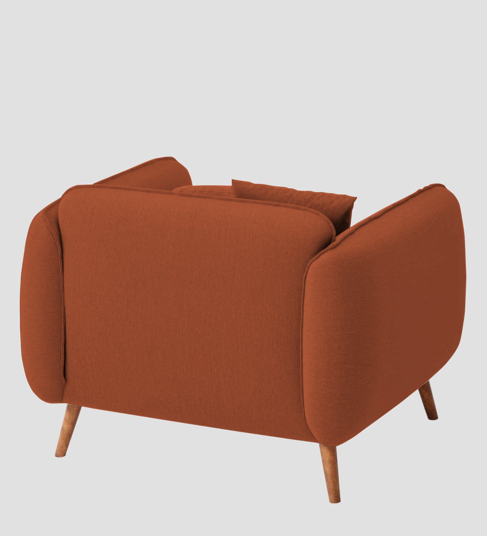 Zia Fabric 1 Seater Sofa In Royal Orange Colour - Febonic Living