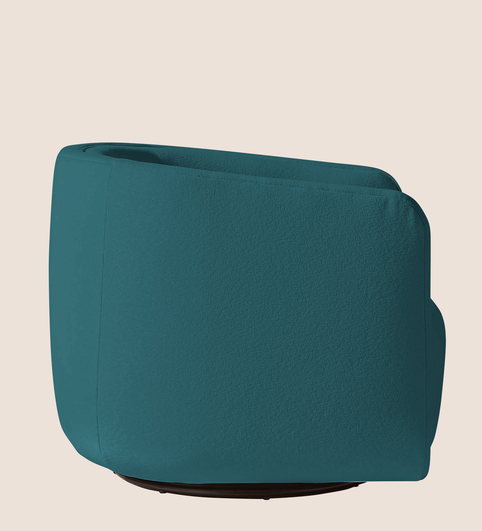 Ria Fabric Swivel Chair in Water Blue Colour