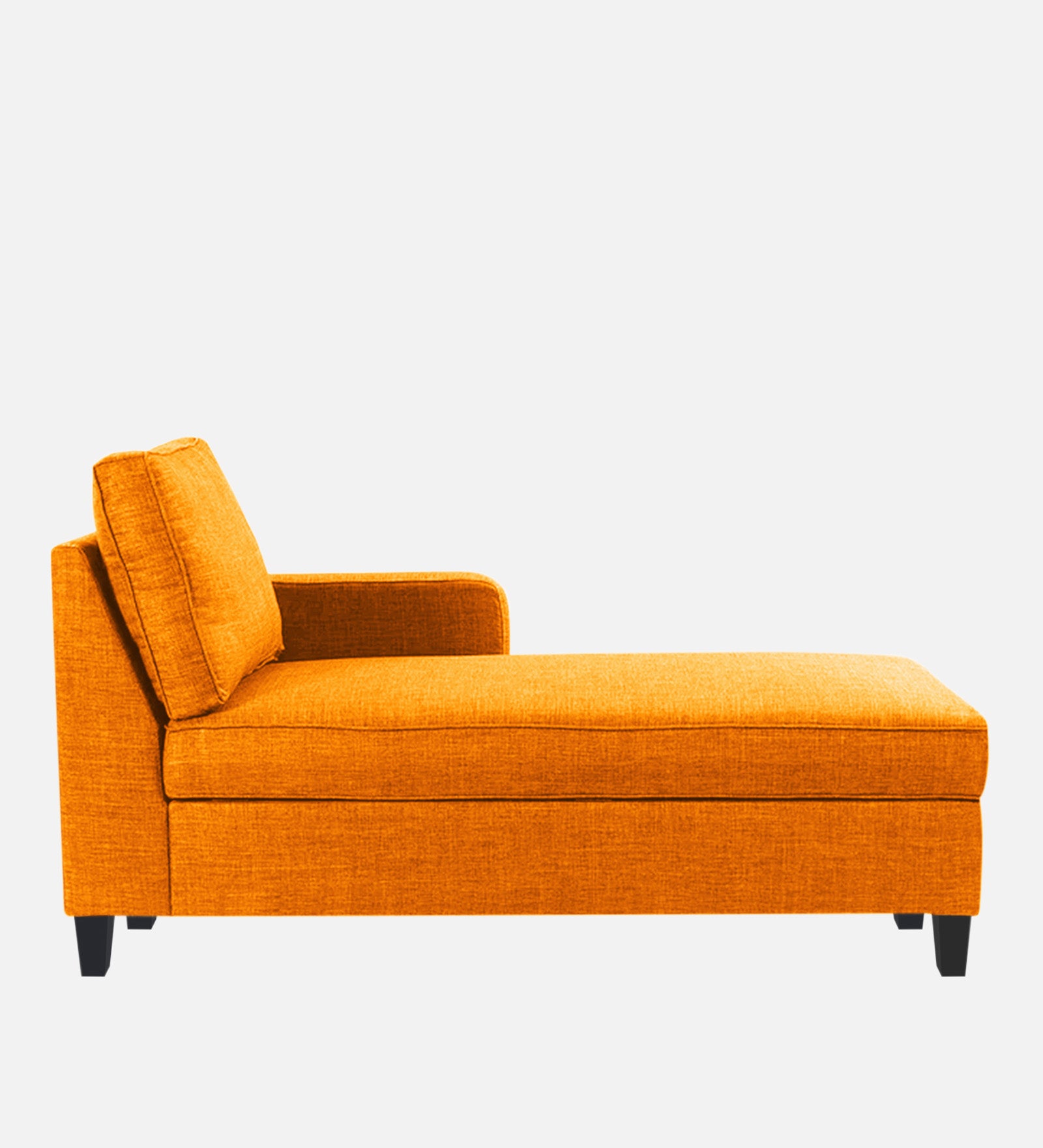 Harry Fabric RHS Chaise Lounger In Vivid Orange Colour - Febonic Living