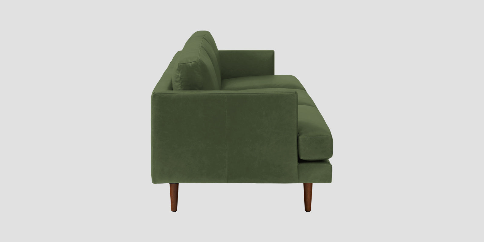 Sterio Leatherette 3 Seater Sofa In Moss Green Colour - Febonic Living