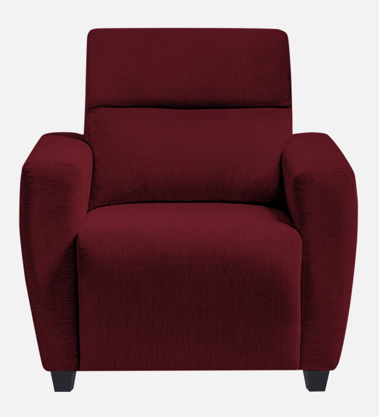 Bakadi Fabric 1 Seater Sofa In Blood Maroon Colour - Febonic Living