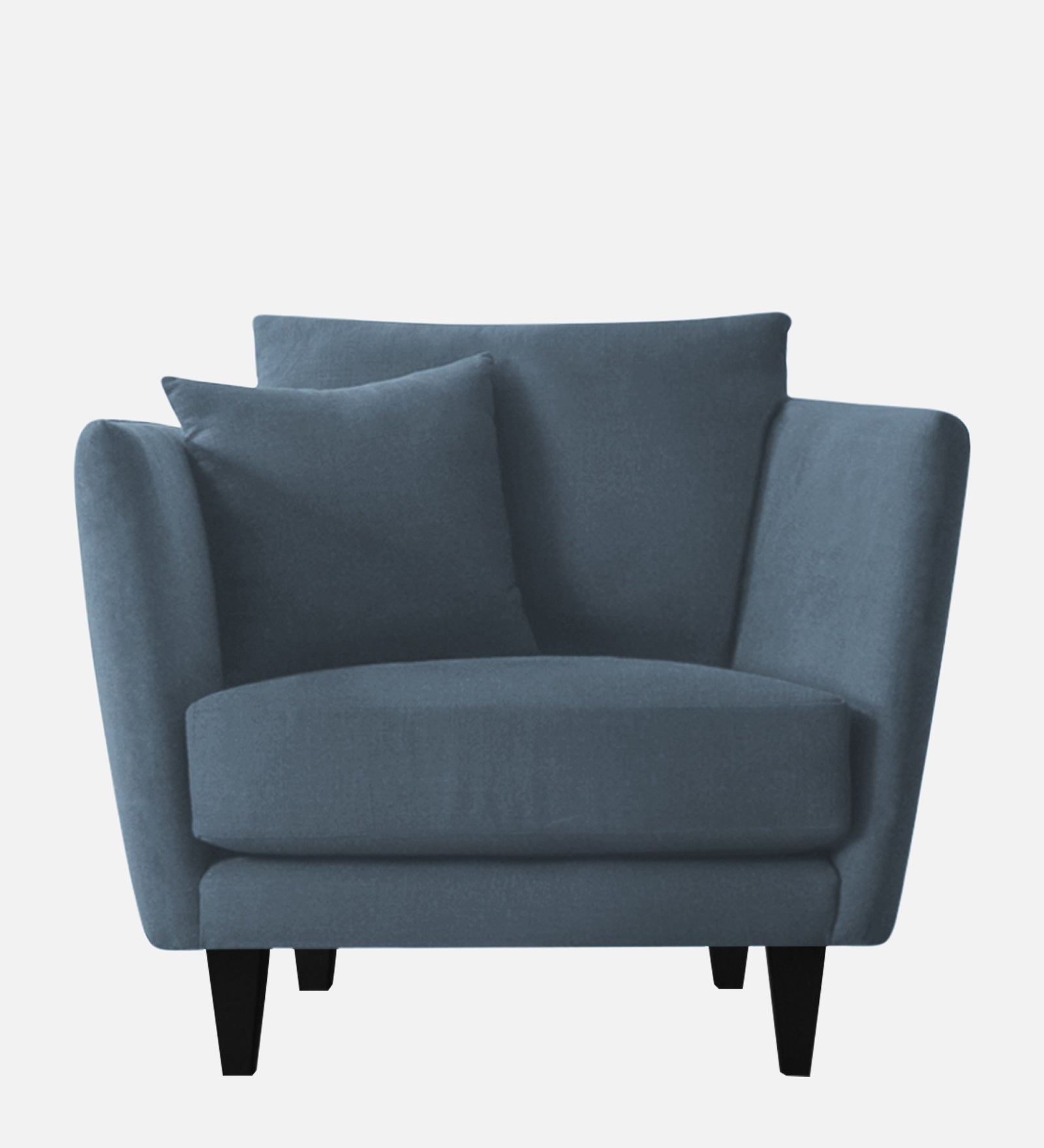 Norway Velvet 1 Seater Sofa In Oxford Blue Colour - Febonic Living
