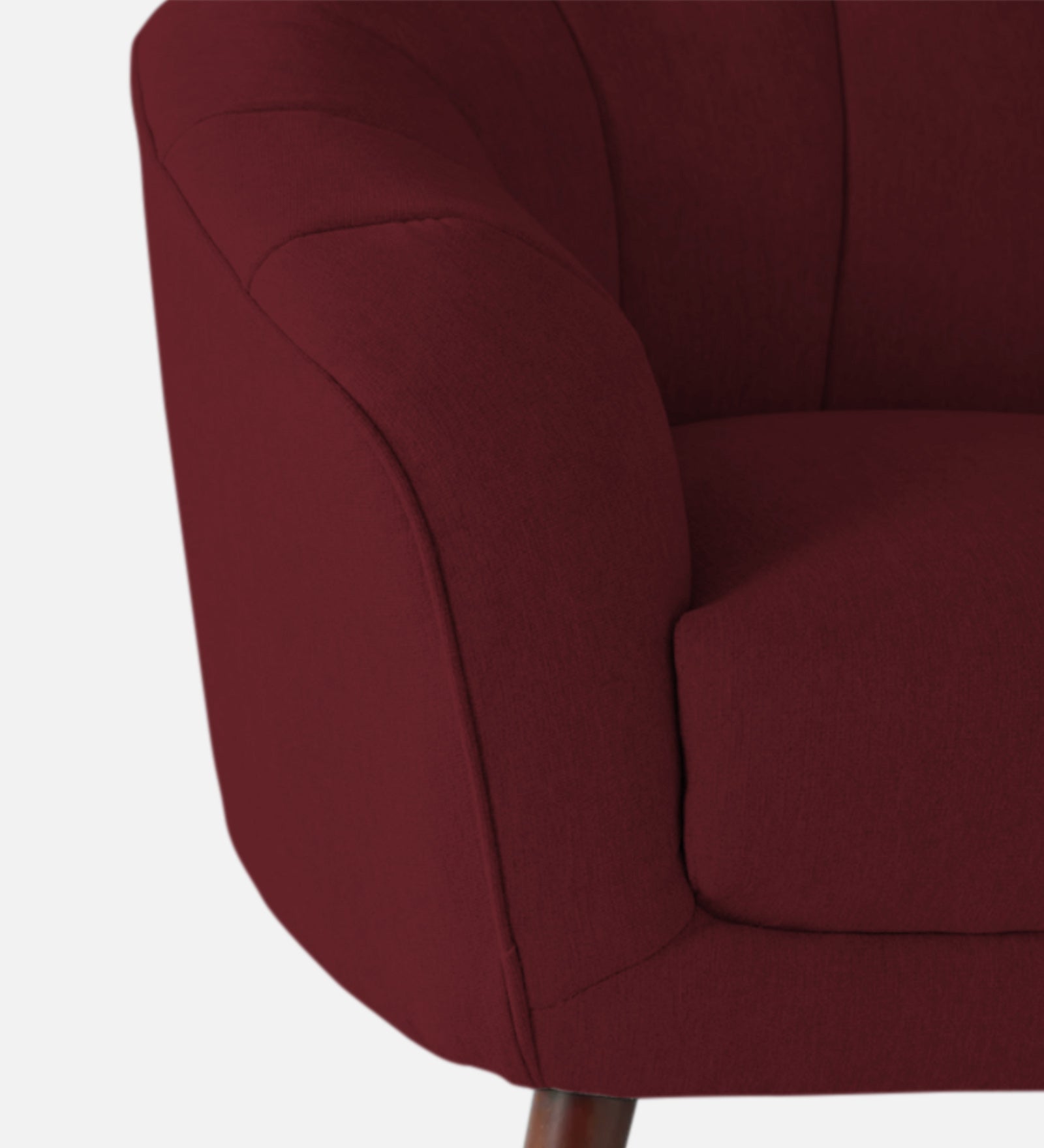 Benjamin Fabric 1 Seater Sofa In Blood Maroon Colour - Febonic Living