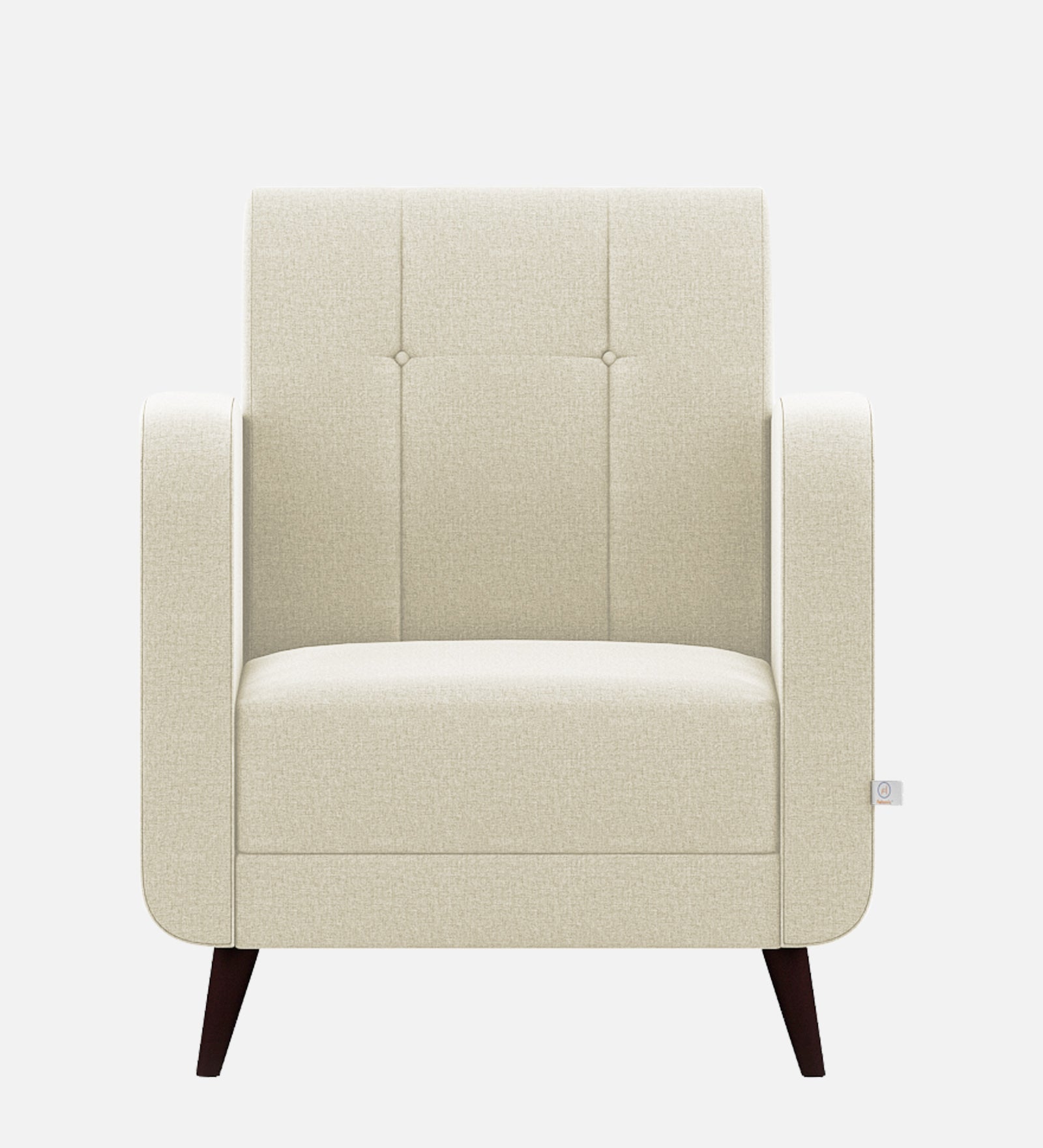 Wiki Velvet 1 Seater Sofa In Warm White Colour - Febonic Living
