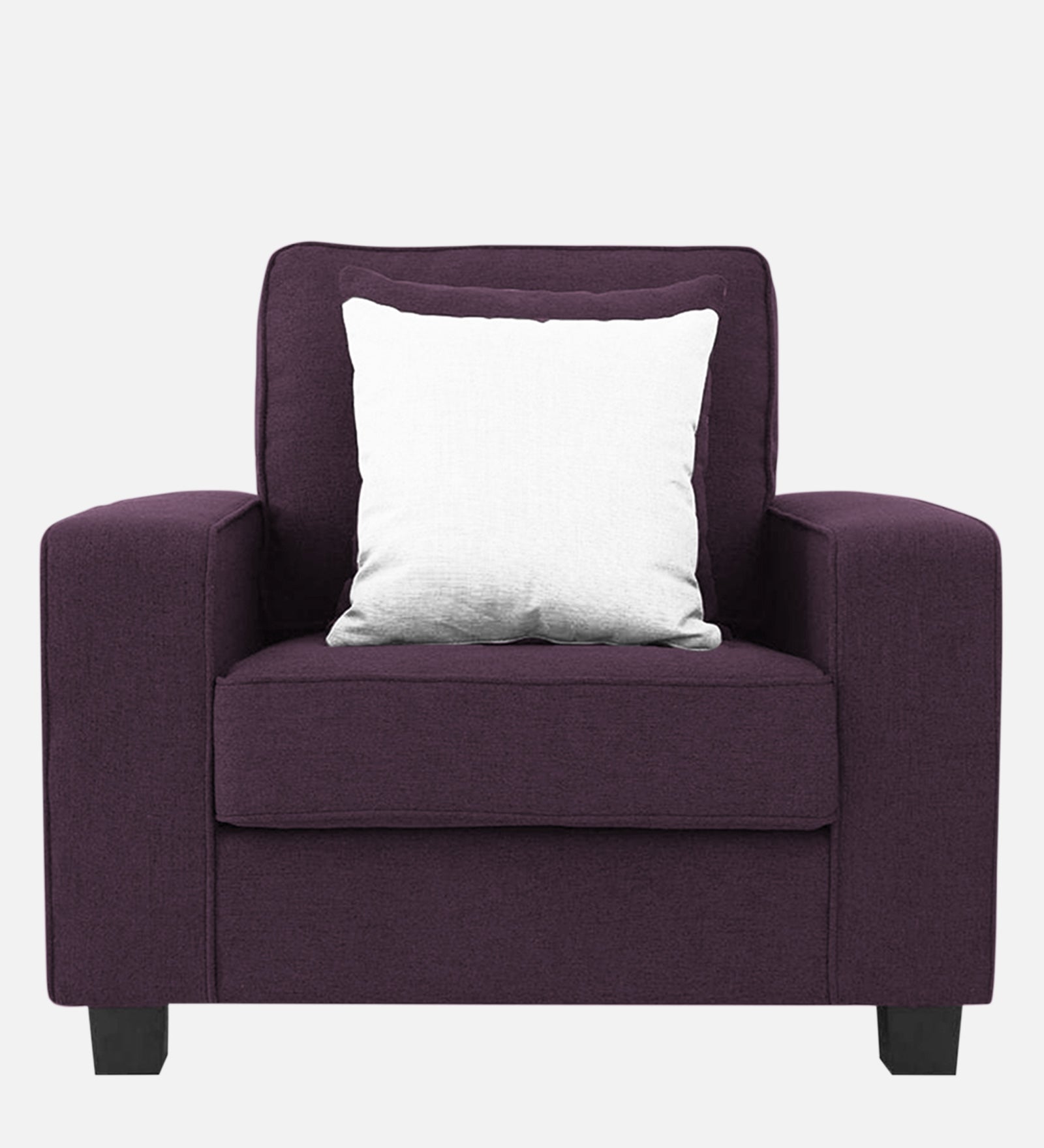 Ladybug Fabric 1 Seater Sofa In Greek Purple Colour - Febonic Living