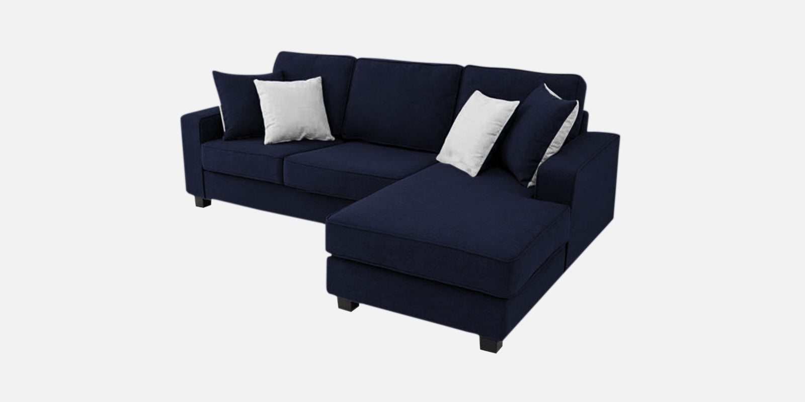 Ladybug Fabric LHS Sectional Sofa (2+Lounger) In Royal Blue Colour - Febonic Living