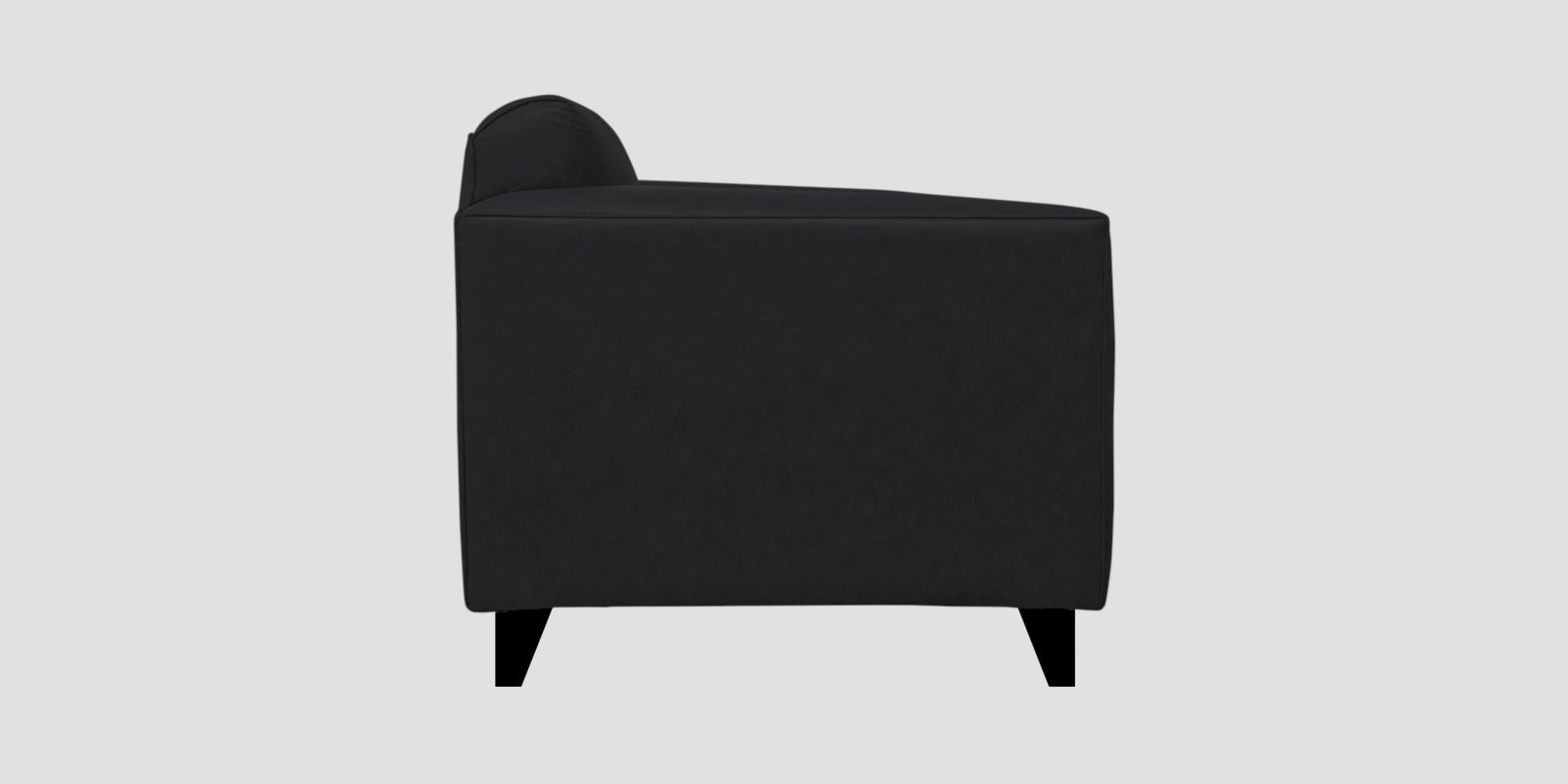 Convi Leatherette 3 Seater Sofa In Light Black Colour - Febonic Living
