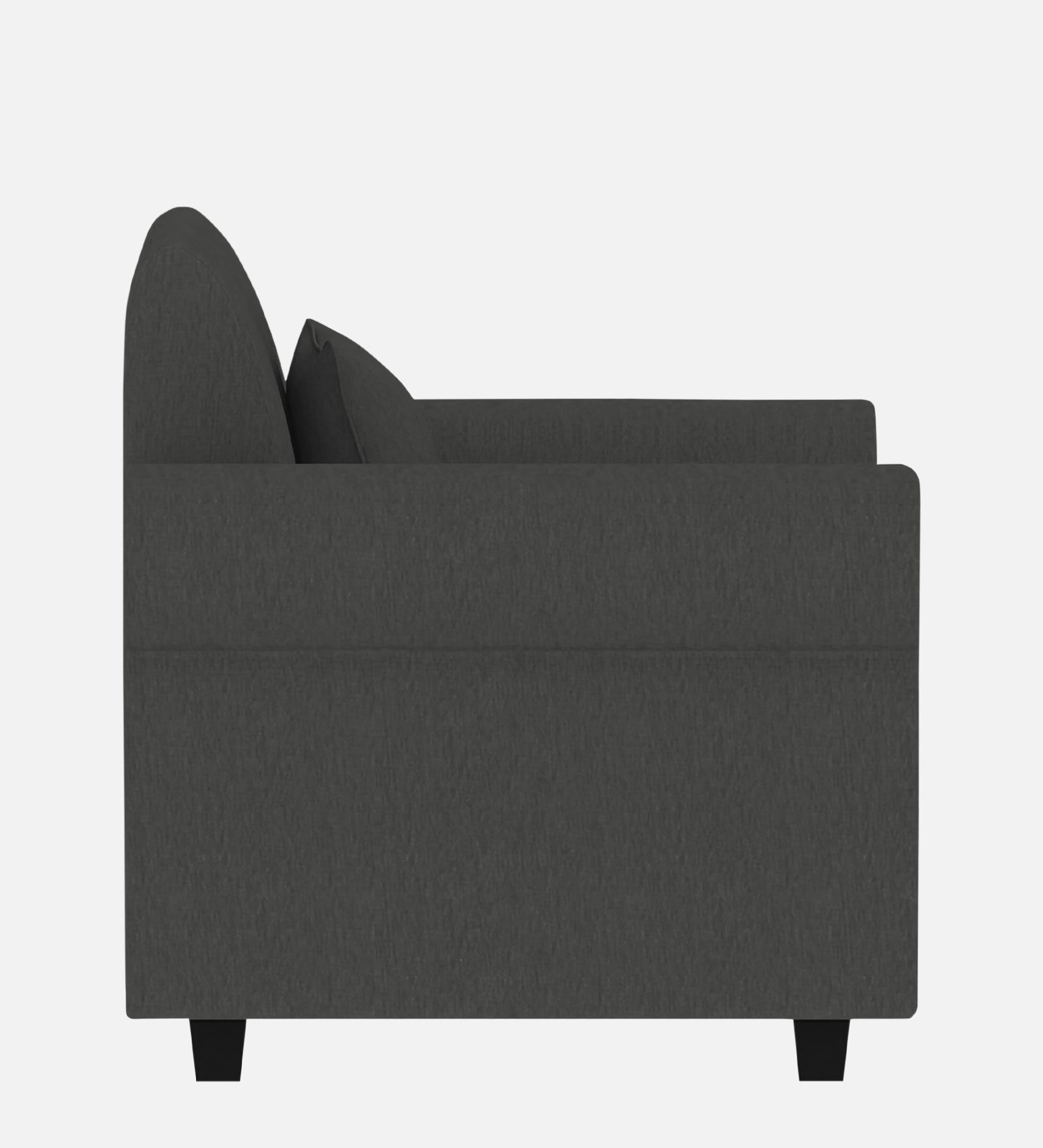 Derado Fabric 1 Seater Sofa In Charcoal Grey Colour - Febonic Living