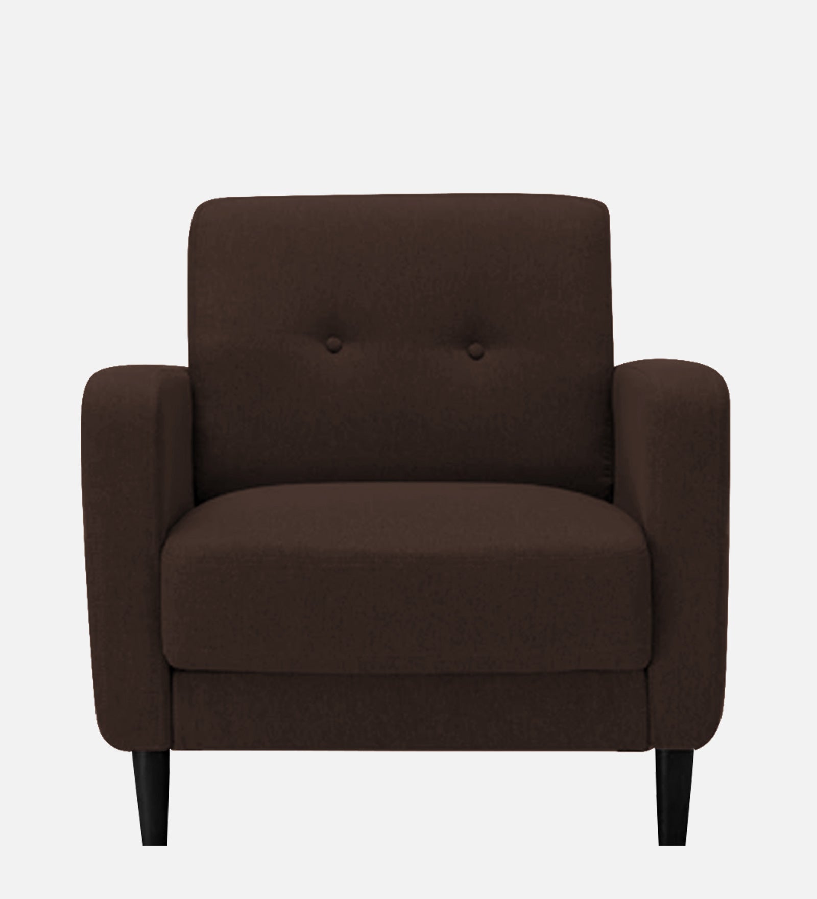 Marq Fabric 1 Seater Sofa in Coffee Brown Colour