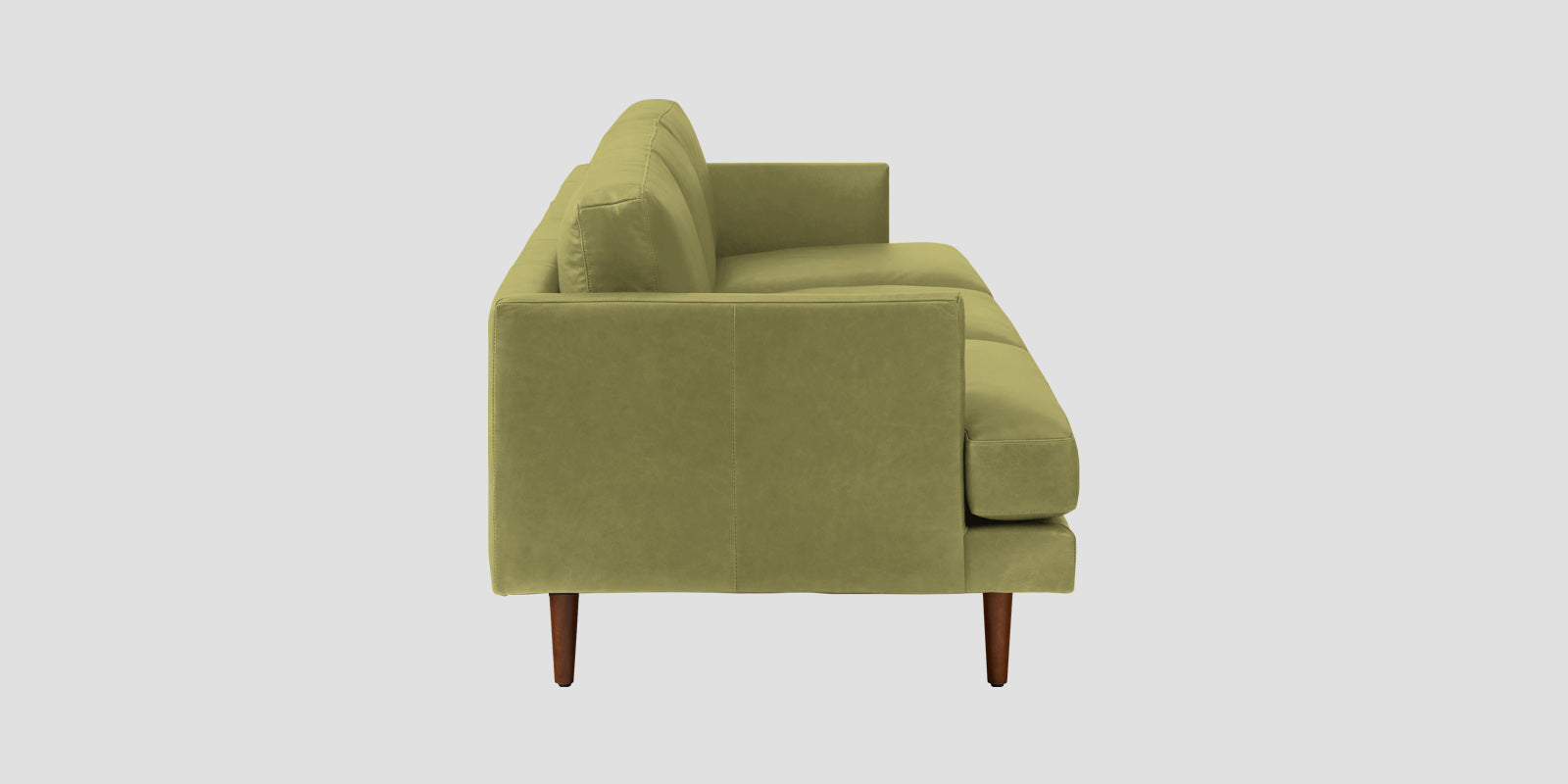 Sterio Leatherette 3 Seater Sofa In Spring Green Colour - Febonic Living