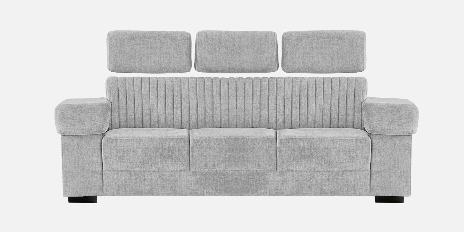 Draco Fabric 3 Seater Sofa In Lit Grey Colour - Febonic Living