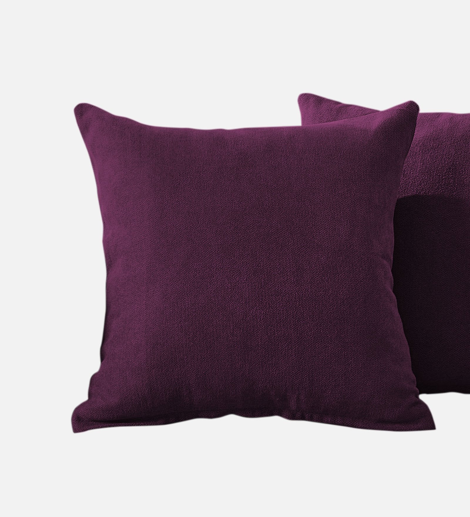 Kaya Fabric (20x20in) Sofa Pillows In Greek Purple Colour (Pack of 2) - Febonic Living
