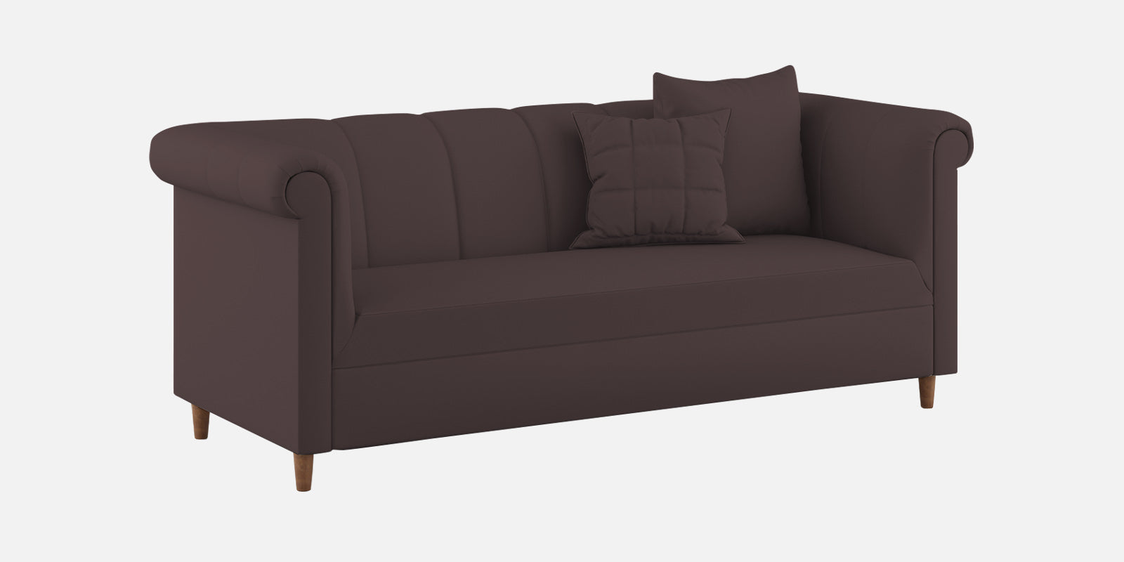 Rubi Velvet 3 Seater Sofa In Mocha Brown Colour - Febonic Living
