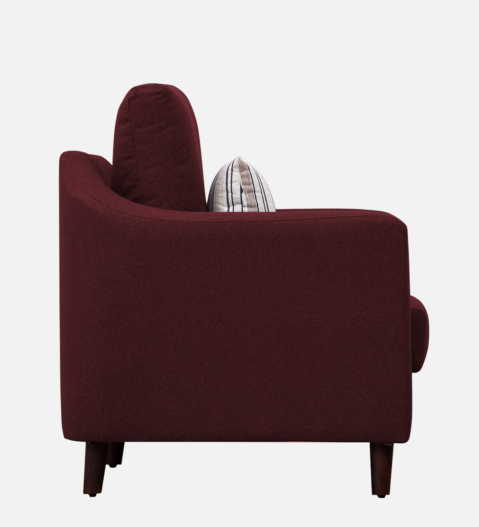 Kevin Fabric 1 Seater Sofa In Blood Maroon Colour - Febonic Living
