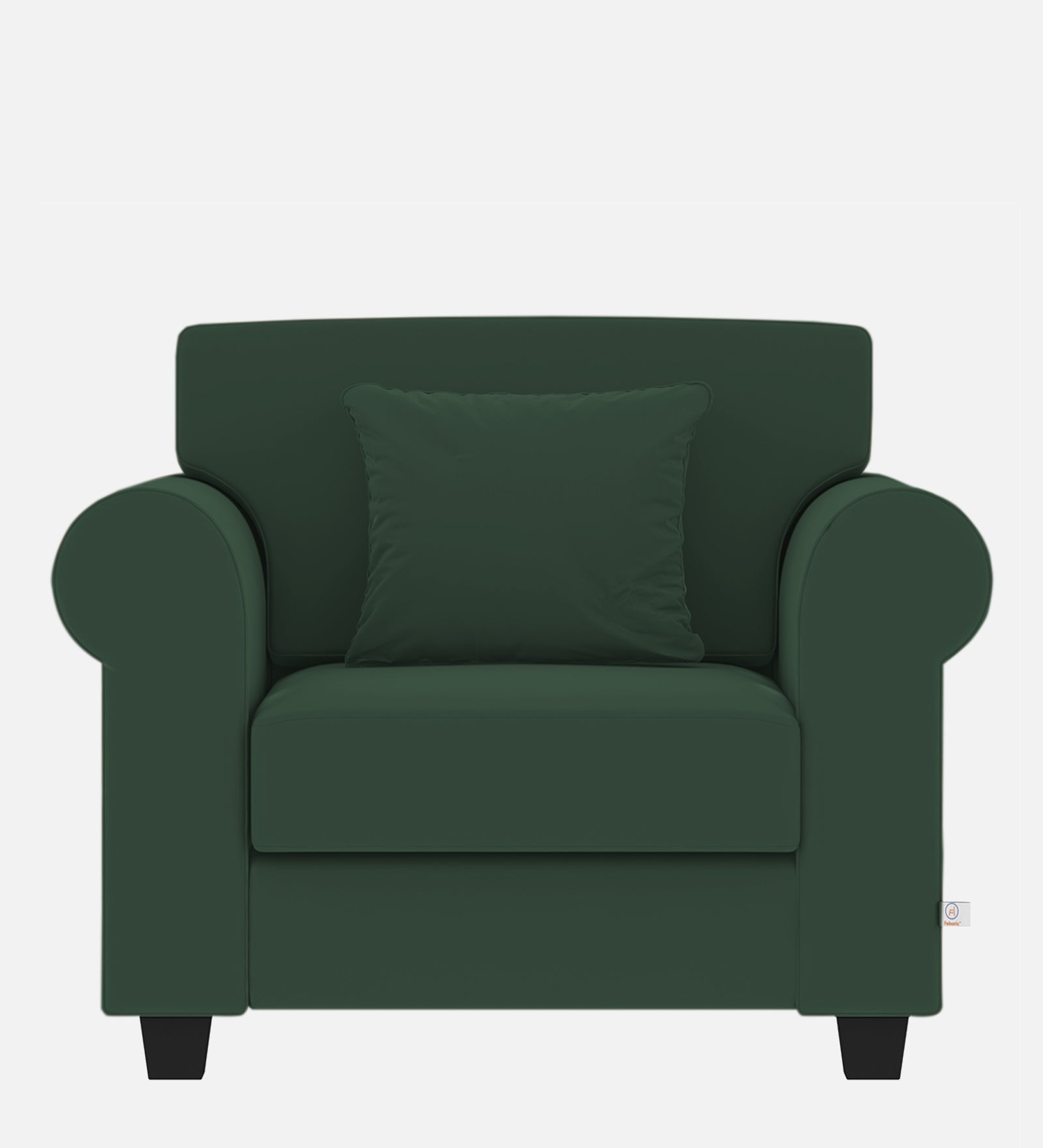 Numonk Velvet 1 Seater Sofa In Amazon Green Colour - Febonic Living
