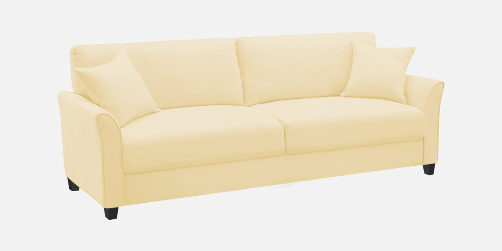 Daroo Velvet 3 Seater Sofa In Sandy Beige Colour - Febonic Living