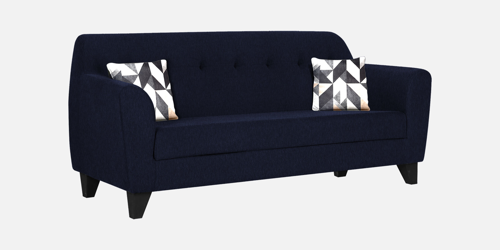 Melaan Fabric 3 Seater Sofa In Royal Blue Colour - Febonic Living