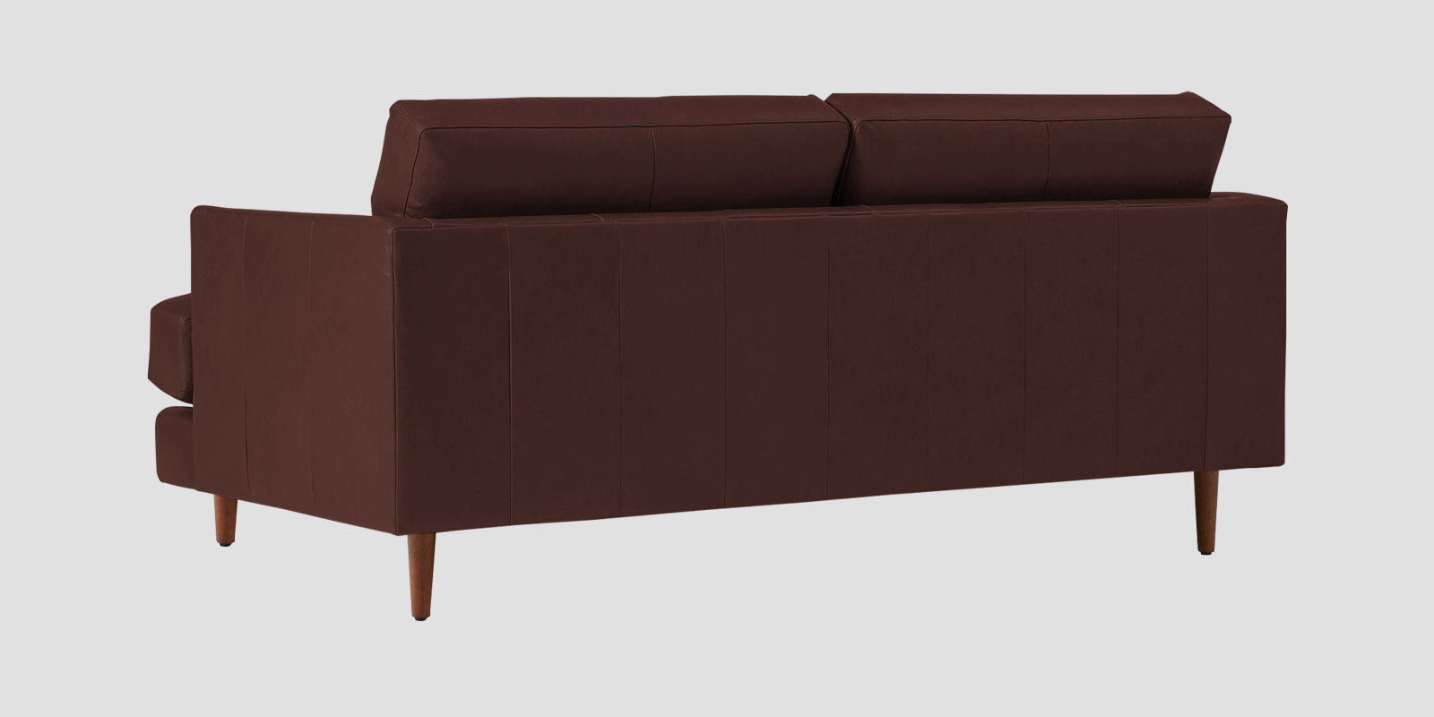 Sterio Leatherette 2 Seater Sofa In Wine Brown Colour - Febonic Living