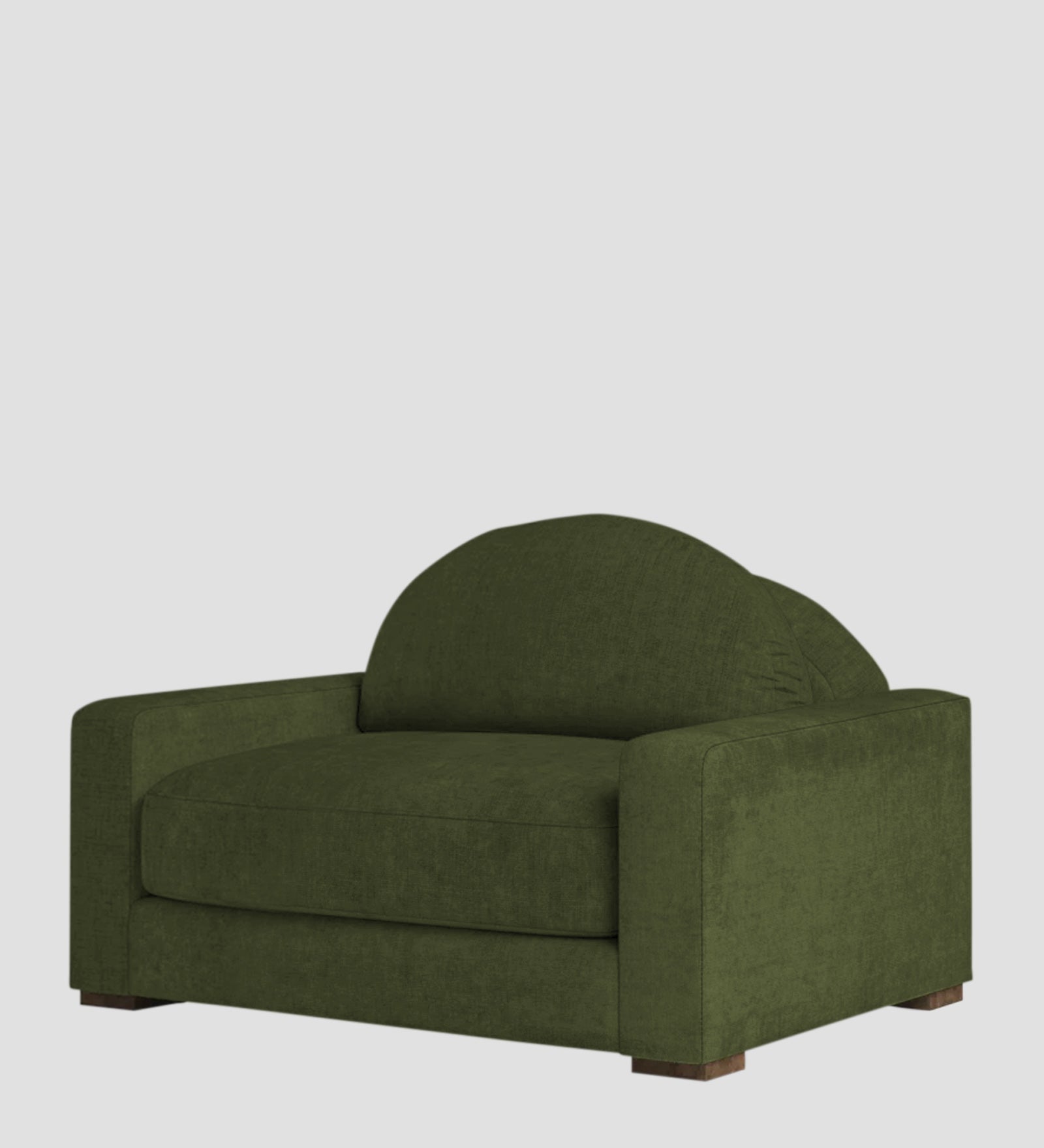 Dara Fabric 1 Seater Sofa In Olive Green Colour - Febonic Living