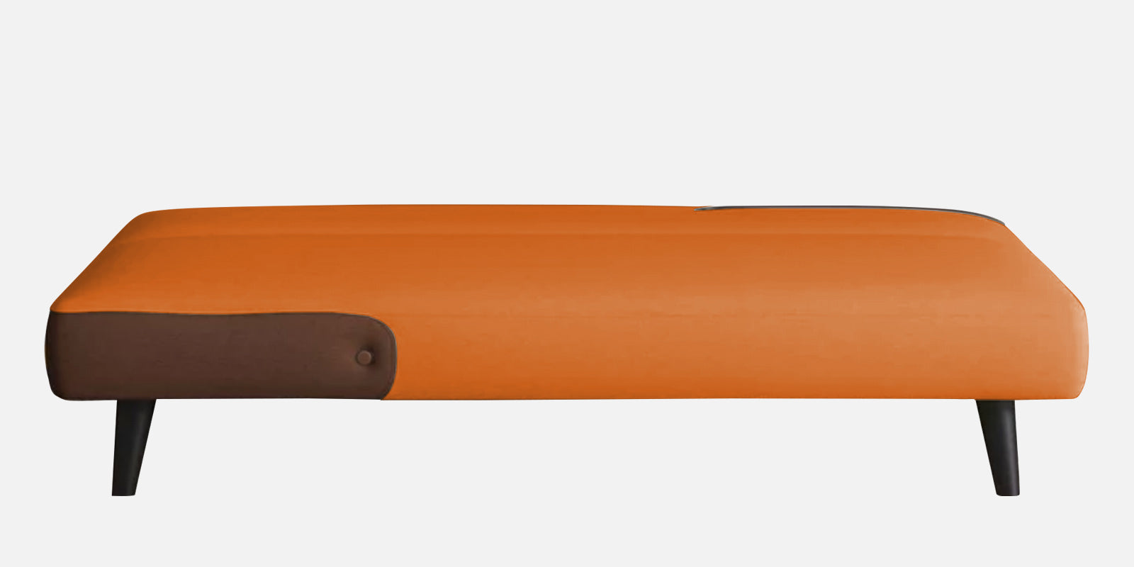 Vedan Fabric 3 Seater Convertible Sofa Cum Bed In Dark Orange Colour - Febonic Living