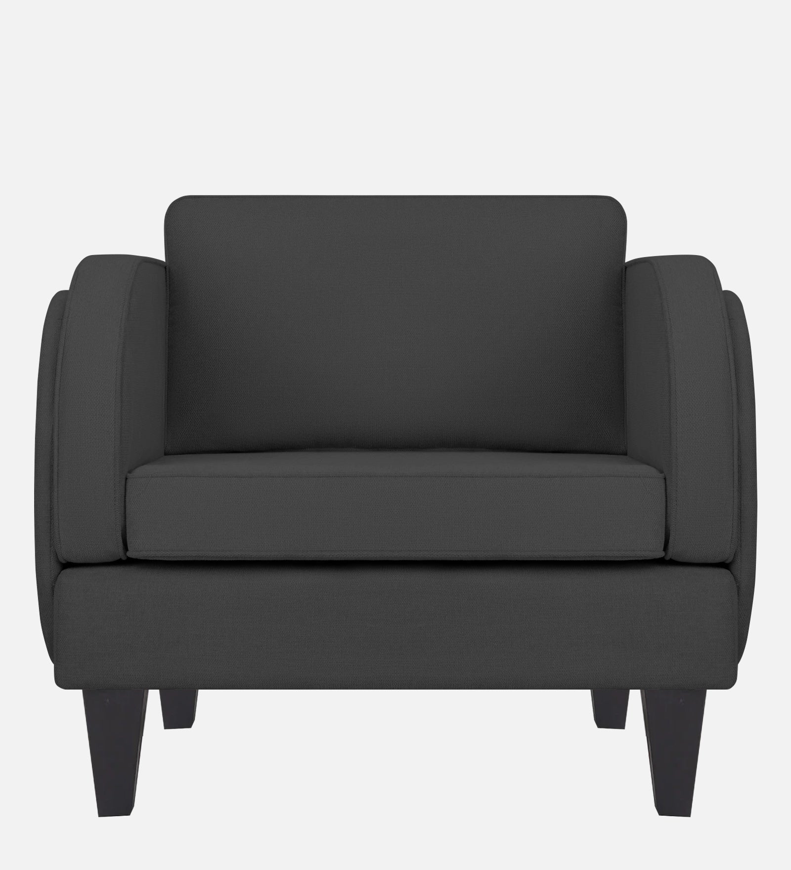 Siddy Fabric 1 Seater Sofa In Charcoal Grey Colour - Febonic Living