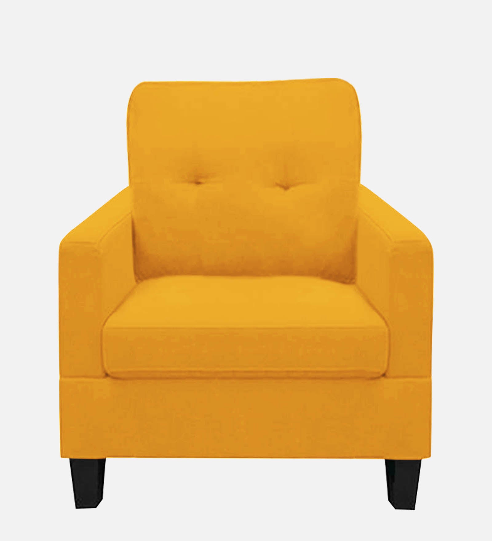 Thomas Fabric 1 Seater Sofa In Bold Yellow Colour - Febonic Living