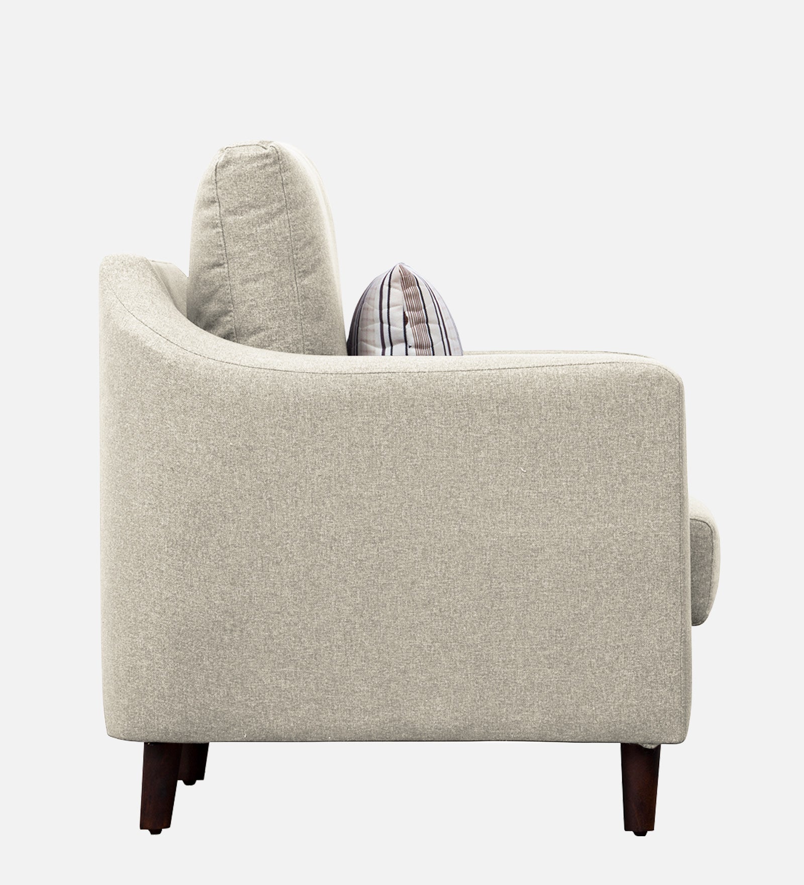 Kevin Fabric 1 Seater Sofa In Ivory Cream Colour - Febonic Living