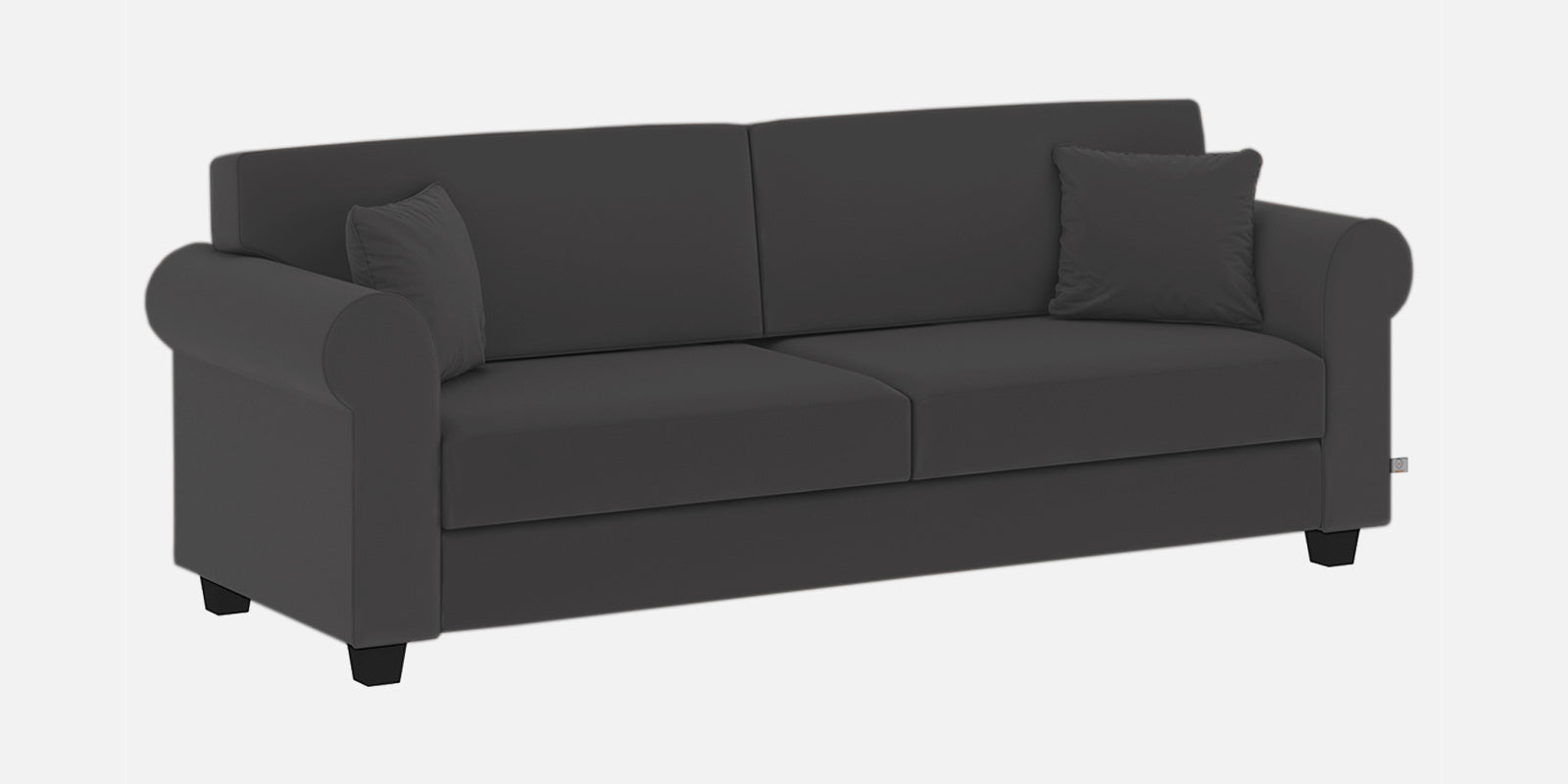 Numonk Velvet 3 Seater Sofa In Davy grey Colour - Febonic Living