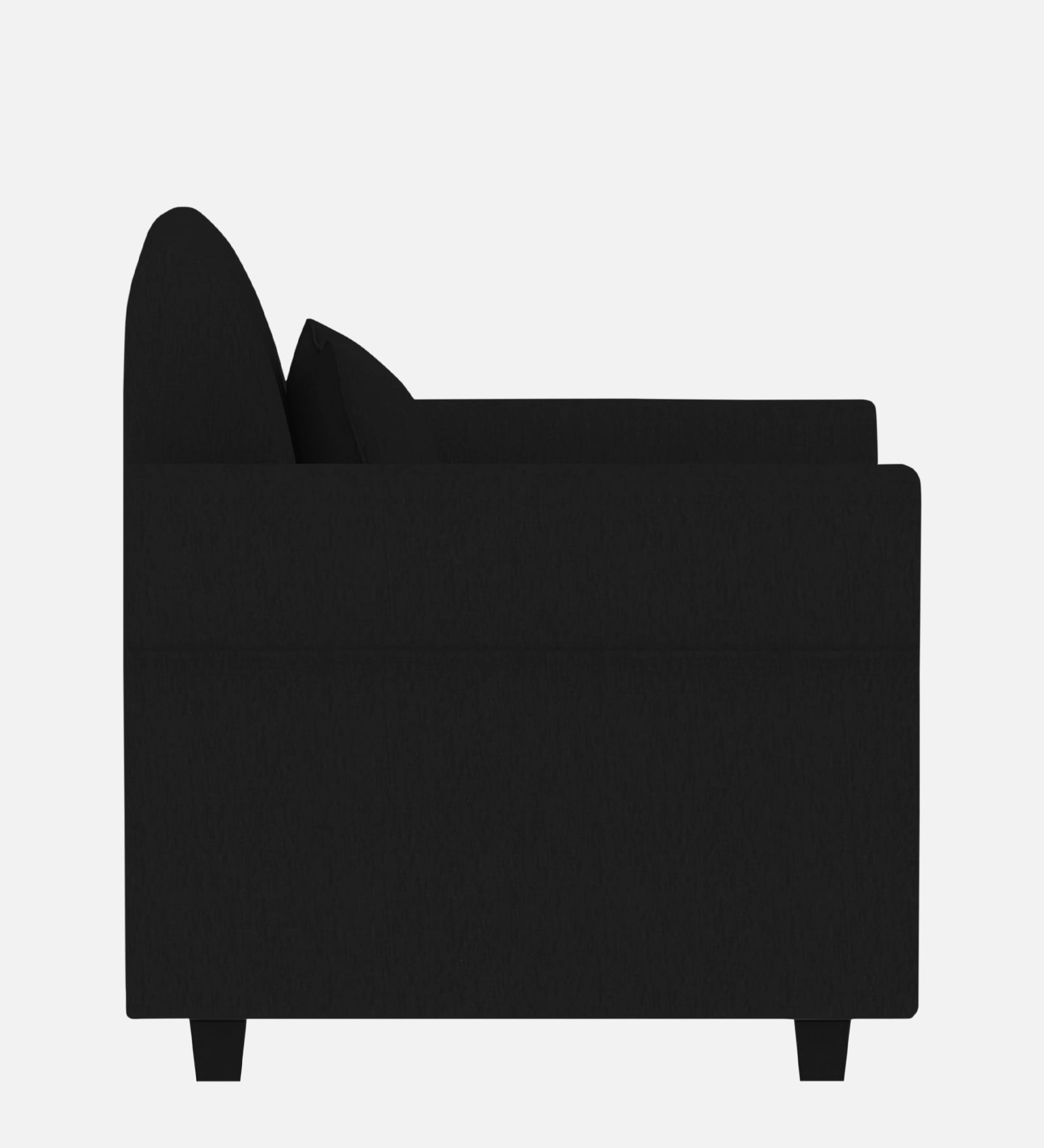Derado Fabric 1 Seater Sofa In Zed Black Colour - Febonic Living