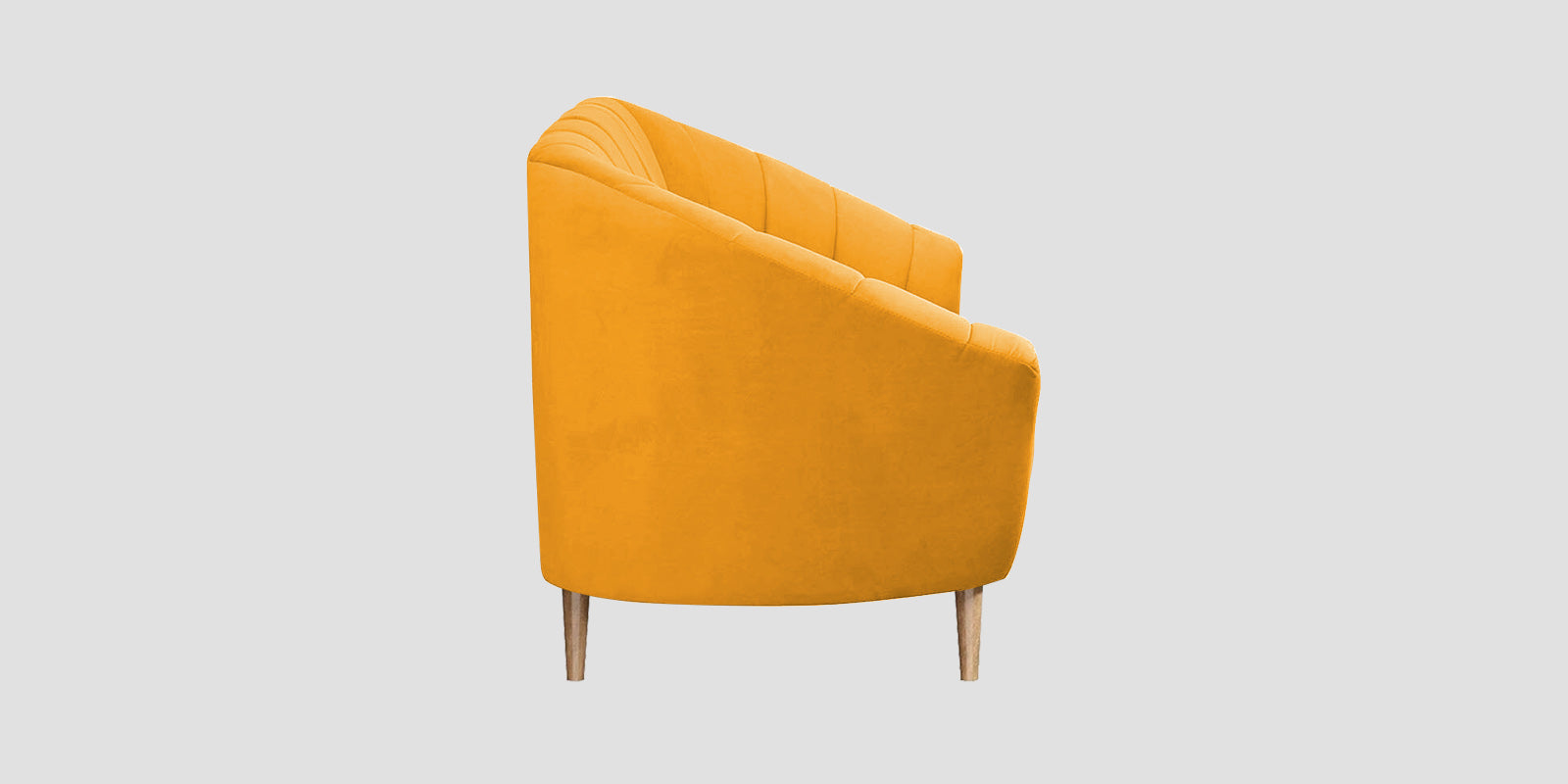 Kaylee Velvet 2 Seater Sofa In Safforn Yellow Colour - Febonic Living
