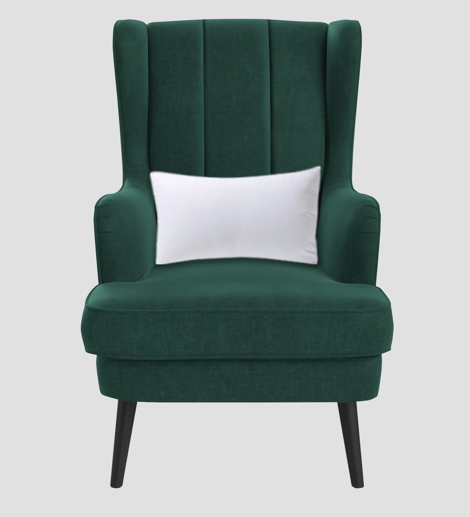 Niya Velvet Wing Chair In Amazon Green Colour - Febonic Living