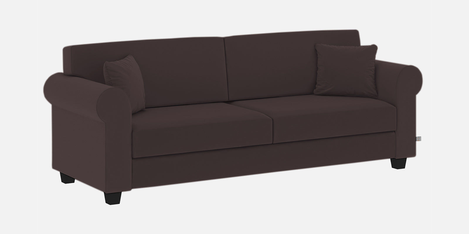 Numonk Velvet 3 Seater Sofa In Mocha Brown Colour - Febonic Living